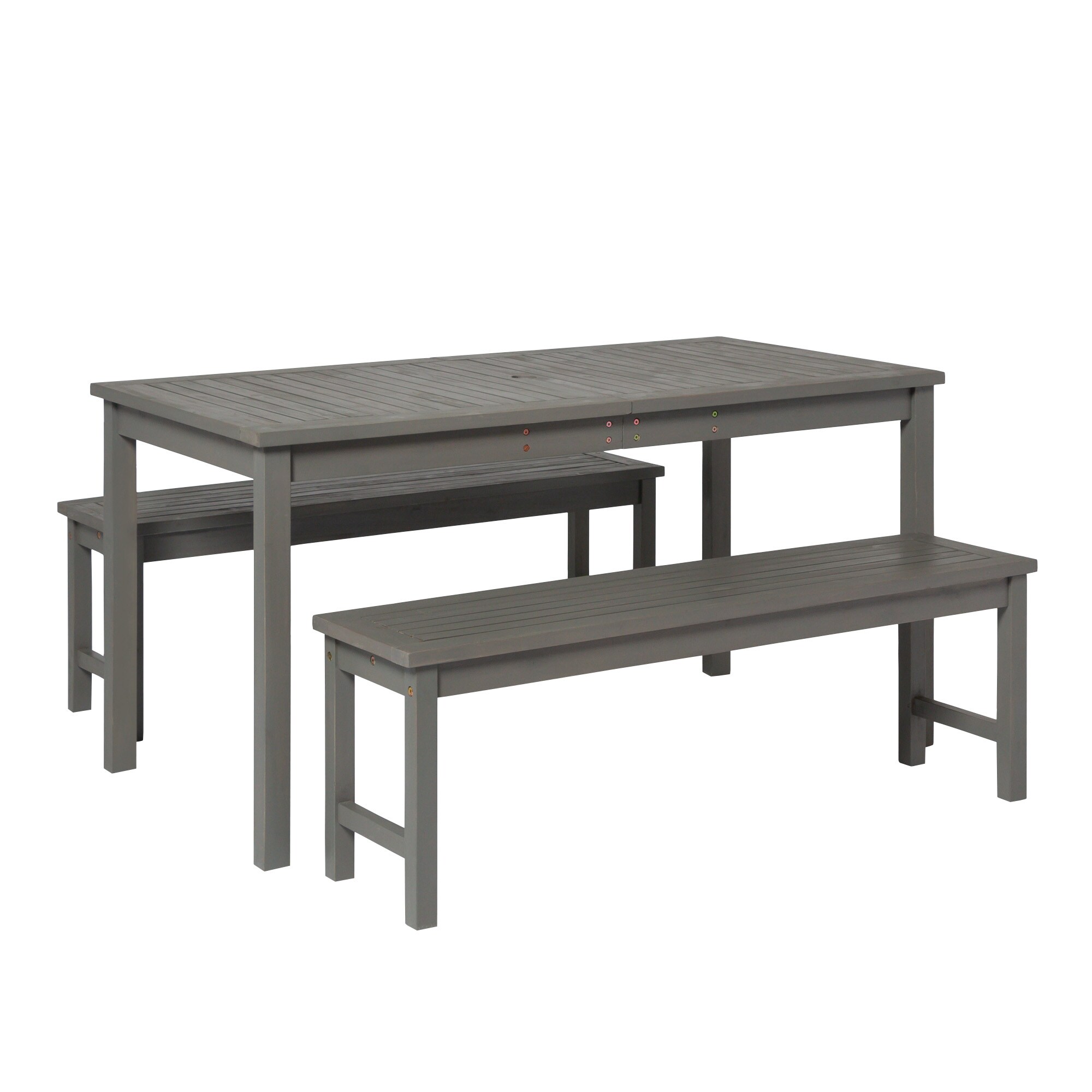 grey wood patio table