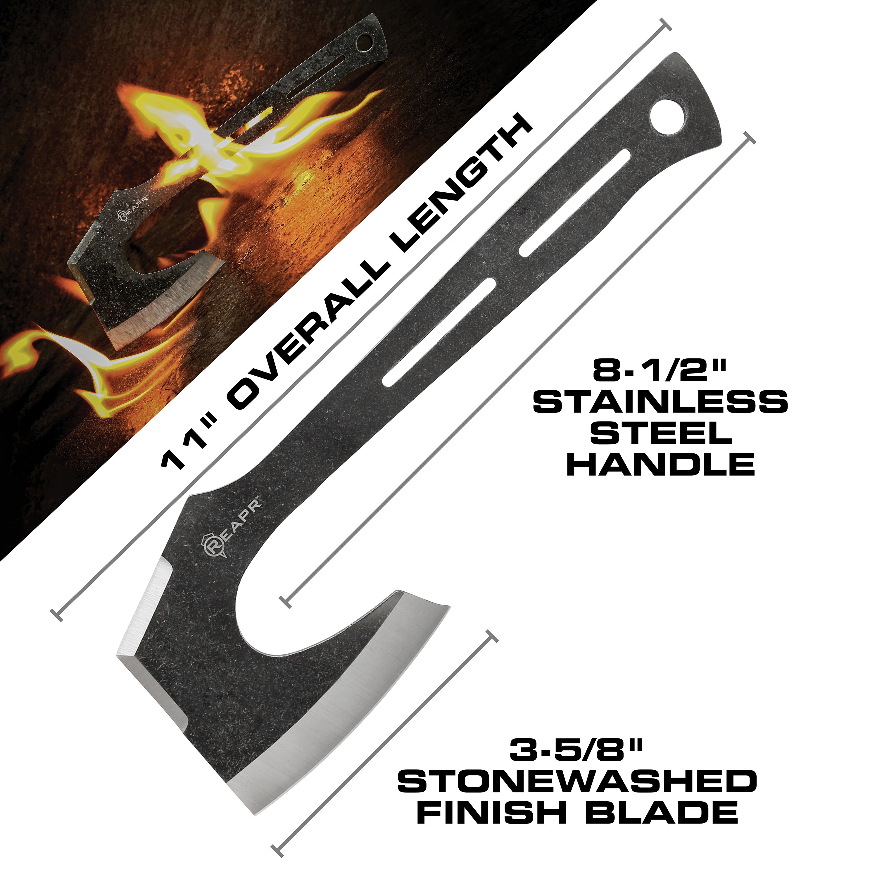 REAPR Reapr 11023 Chuk 3 Piece Throwing Axe Set 3-Blade Utility Knife ...