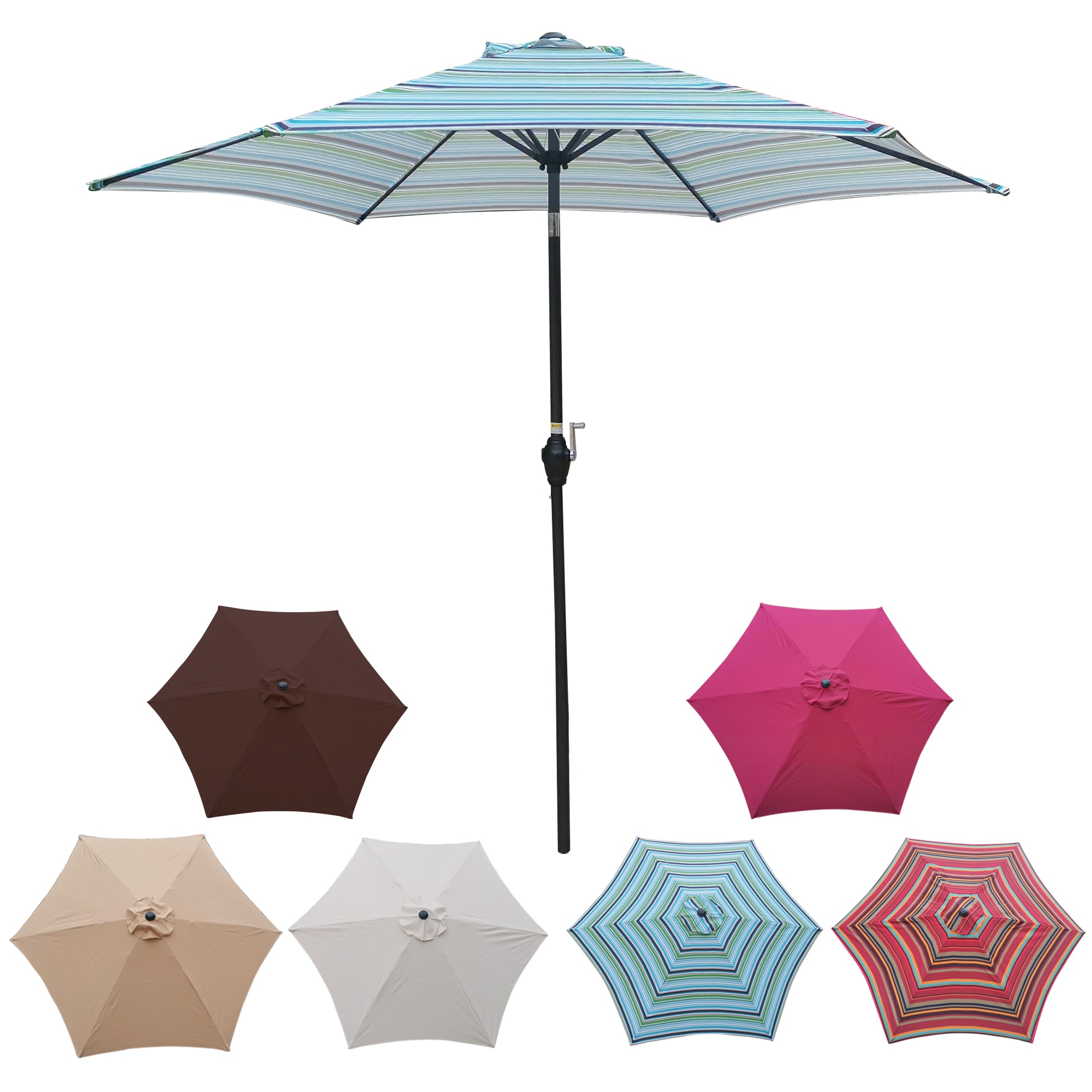 CESICIA W225-OPS-228 9-ft Steel Multiple colors/finishes Market Patio Umbrella