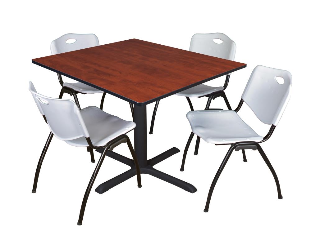 Regency TB4848CH47GY Breakroom Red 4-Person Training Table (48-in W x 29-in H)