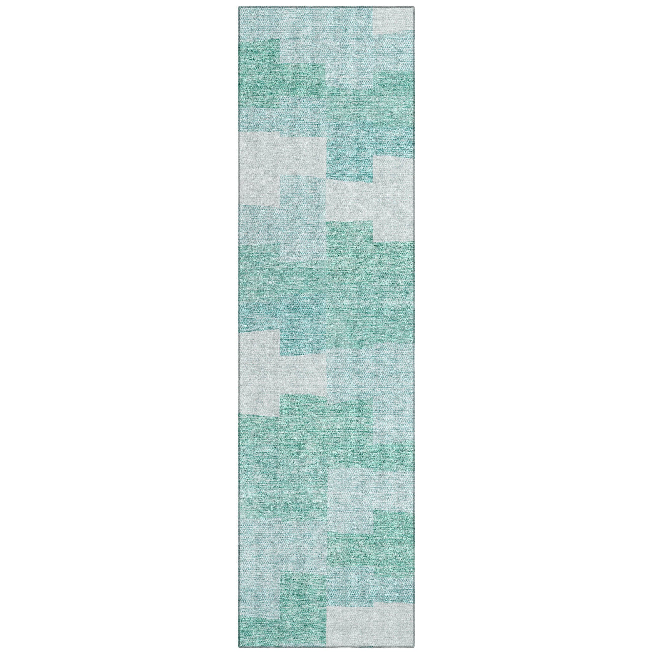 Addison Rugs ACN659TE2X8 Chantille ACN659TE 2 x 7 (ft) Polyester Teal Rectangular Indoor/Outdoor Geometric Machine washable Runner rug