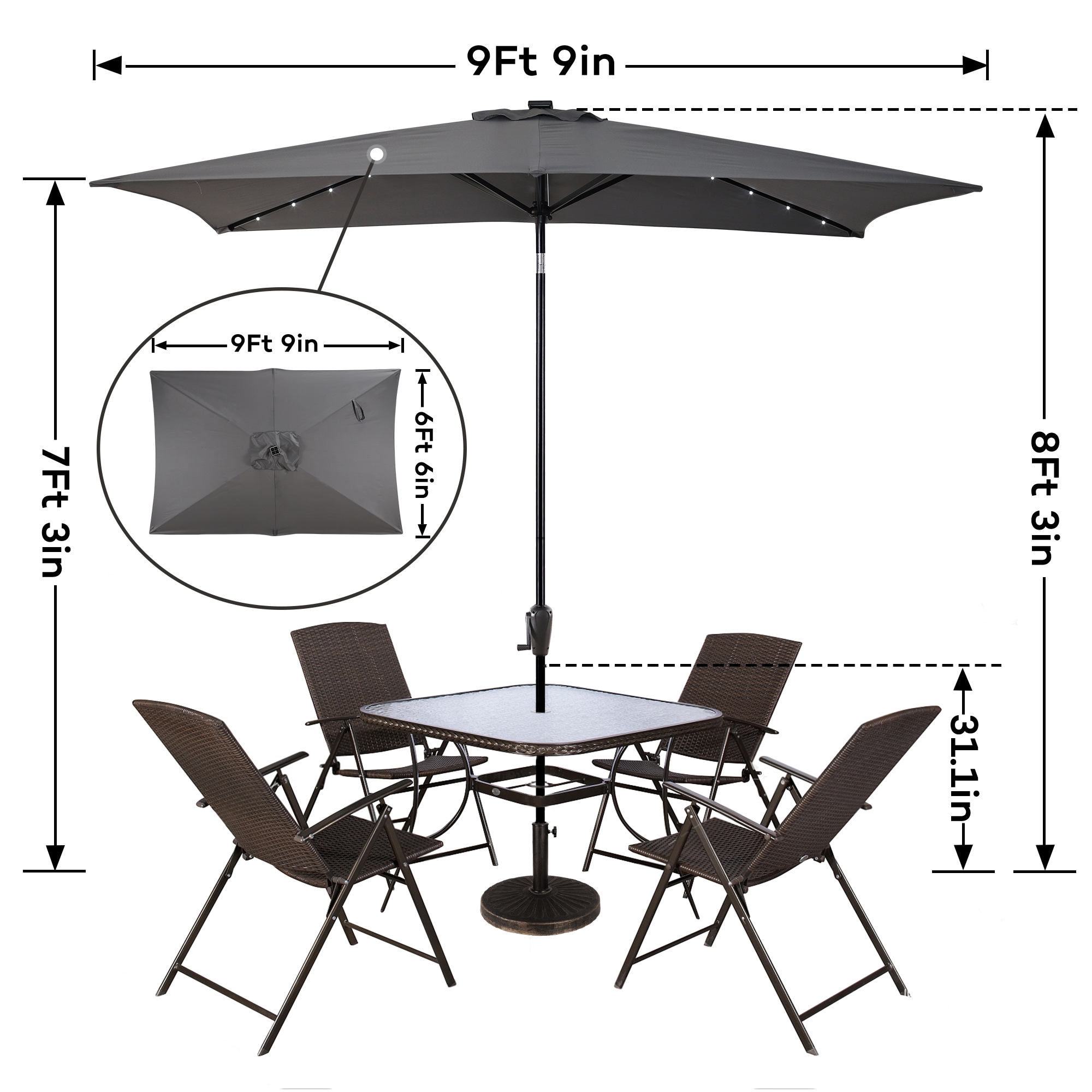 Sun-Ray 801001GREC Umbrellas-2 - View #3