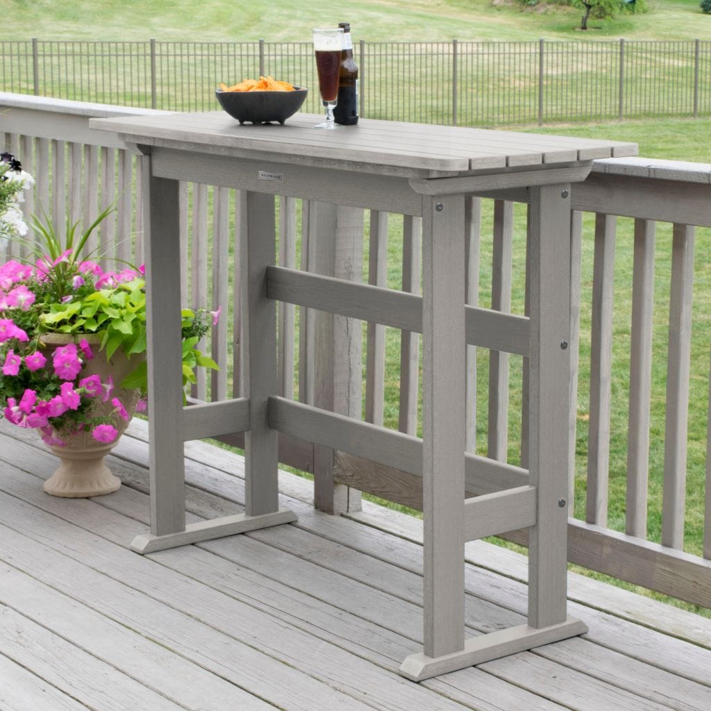 highwood AD-TBL-KS3-HGR The Lehigh Rectangle Outdoor Bar height Table 21.05-in W x 54-in L