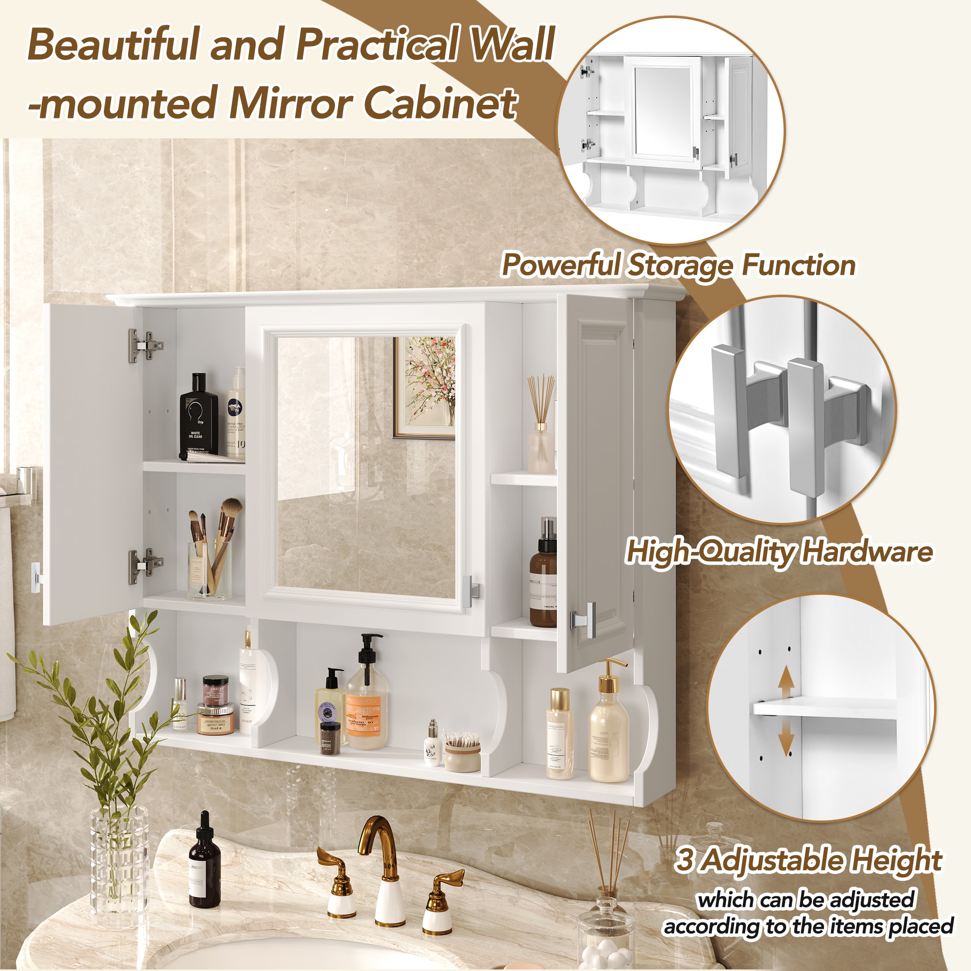 WELLFOR GIZQN7101AK Bathroom-Medicine-Cabinets - View #2