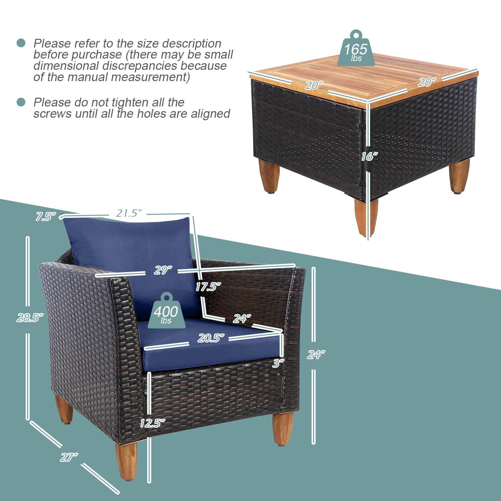 Forclover HBV-9383NY Patio-Conversation-Sets - View #5