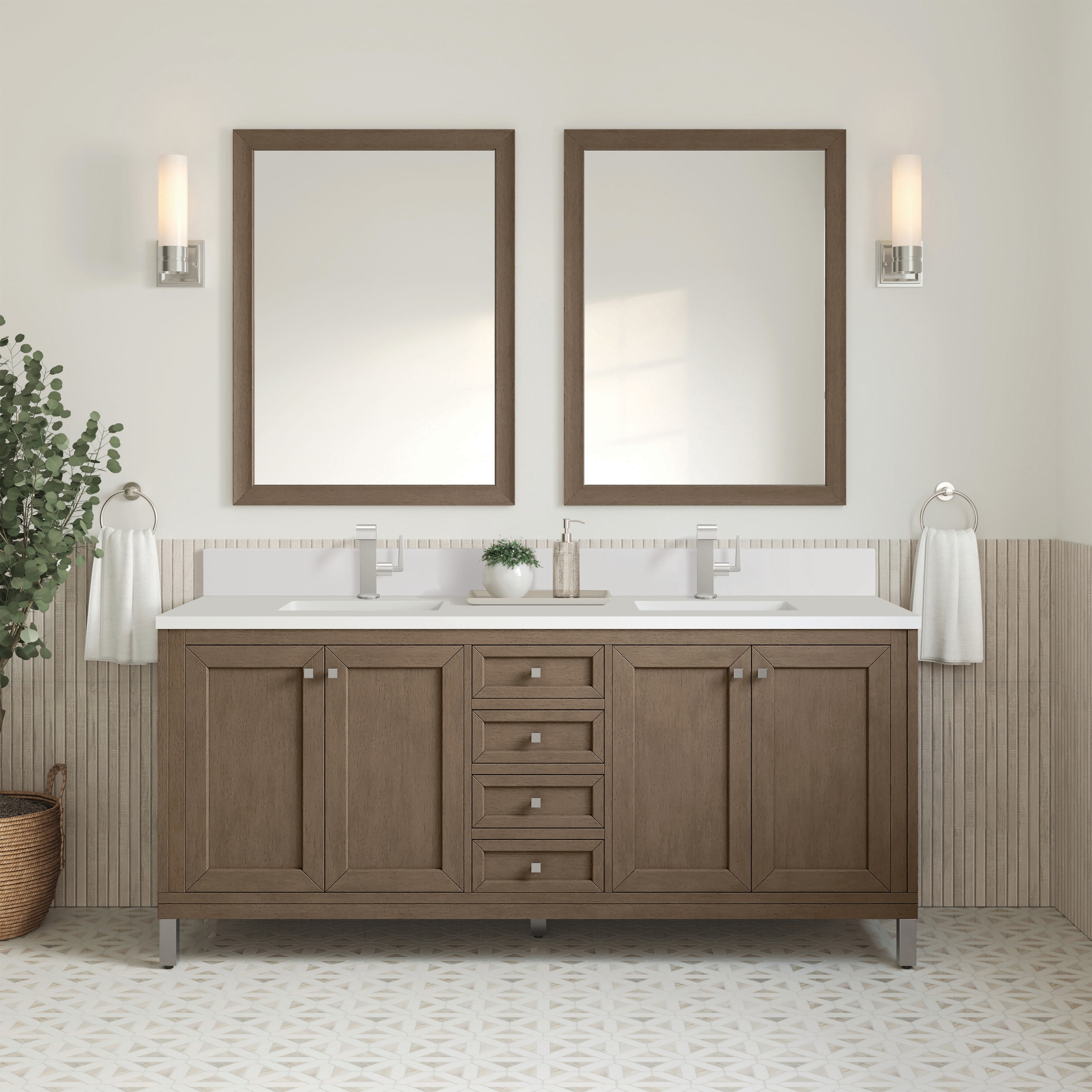 James Martin Vanities 305-V72-WWW-1WZ Bath-Vanity-Combo - View #2