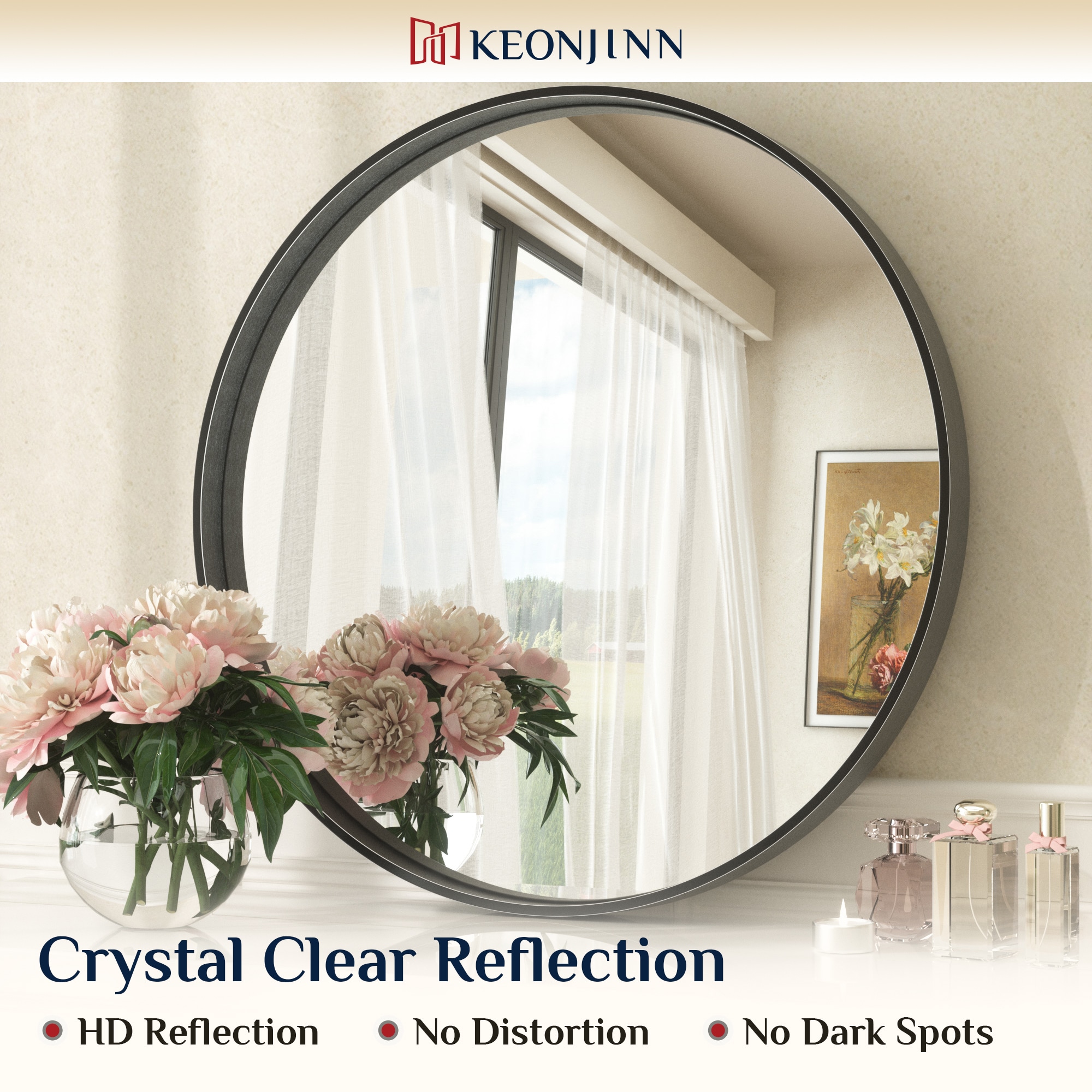 Keonjinn LW-JZ-YXJSK-R76BK Decor-Mirrors - View #6