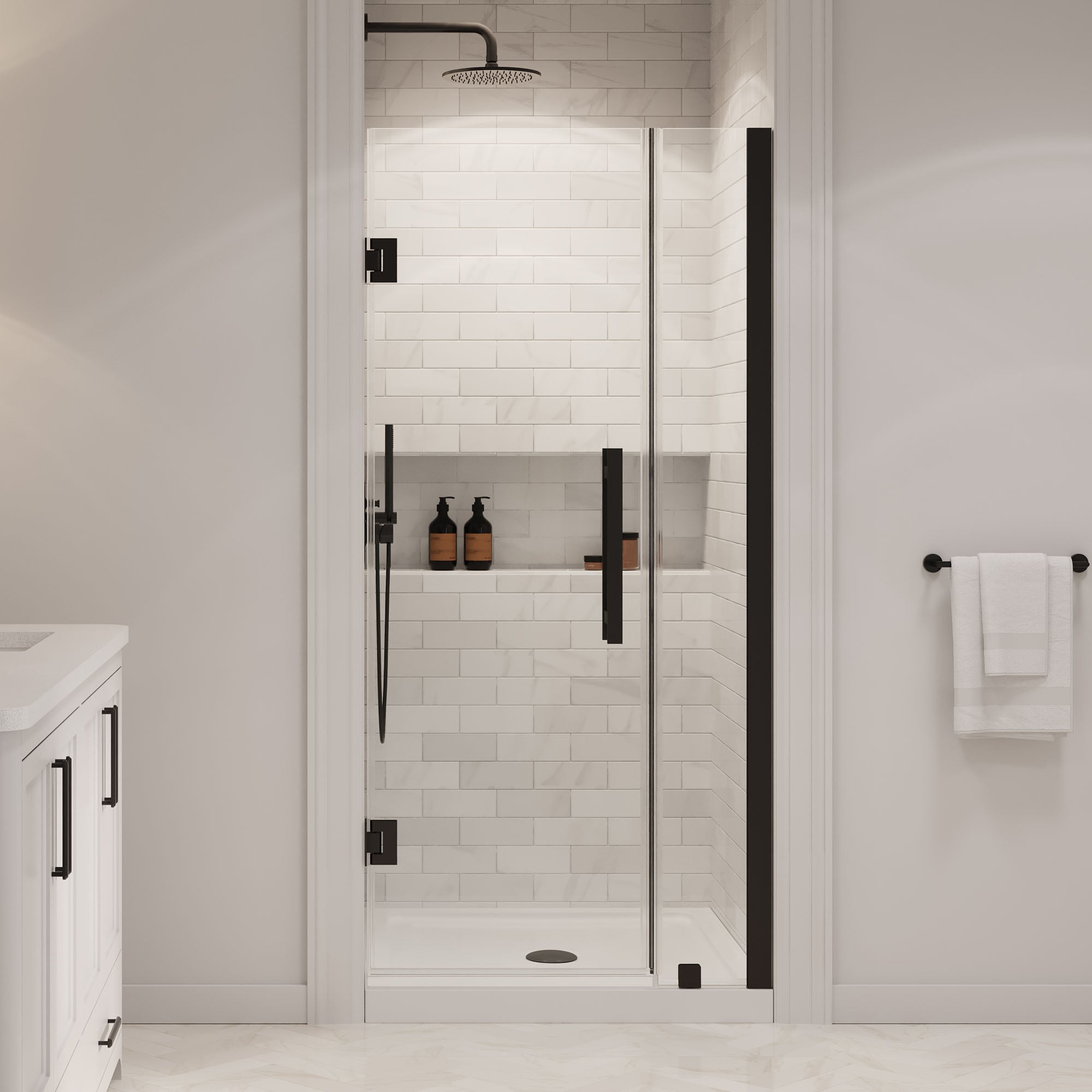 OVE Decors 15SKC-PANM36-BLK Alcove-Shower-Kit - View #3