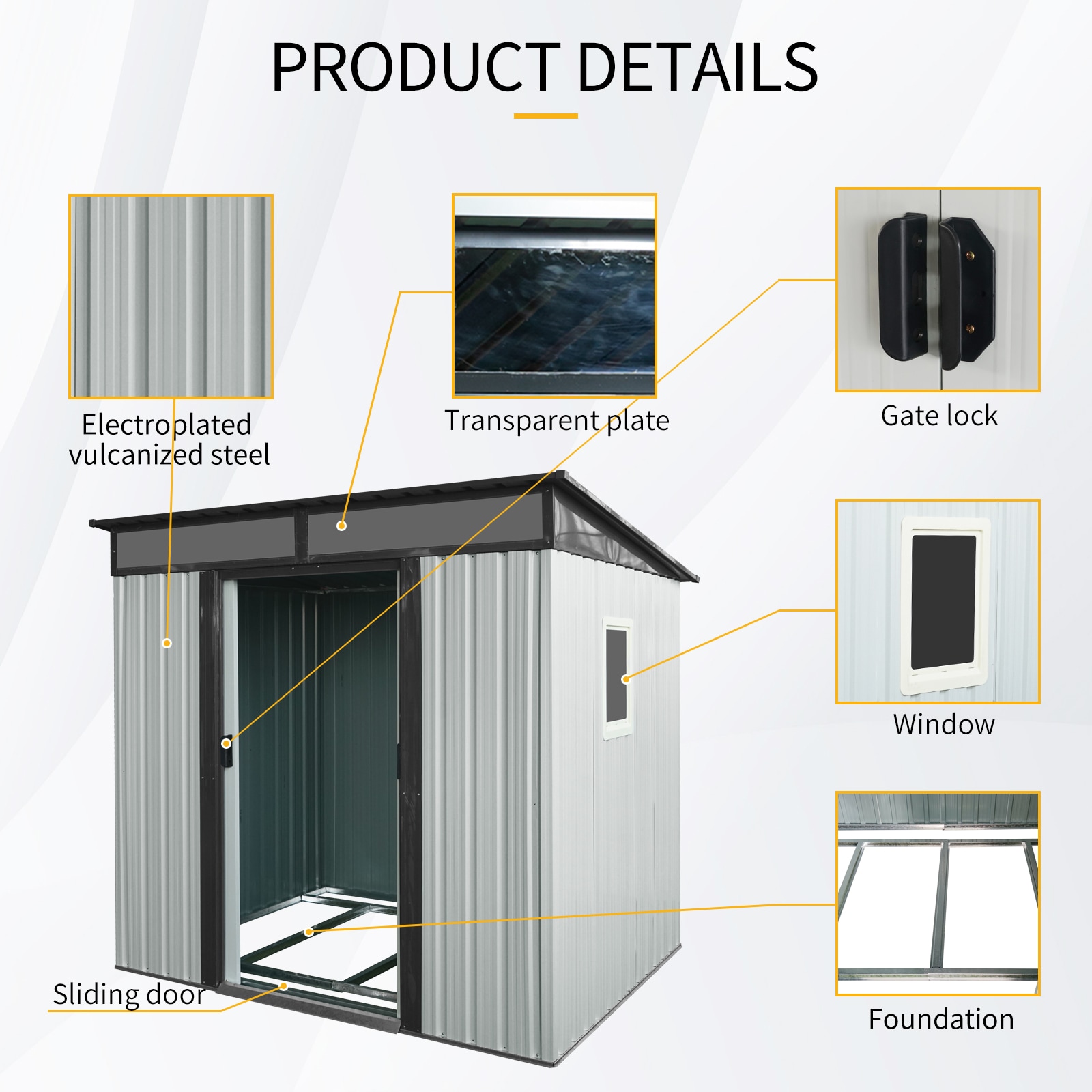 Xspracer ML-OS302WP Metal-Storage-Buildings-Sheds - View #4