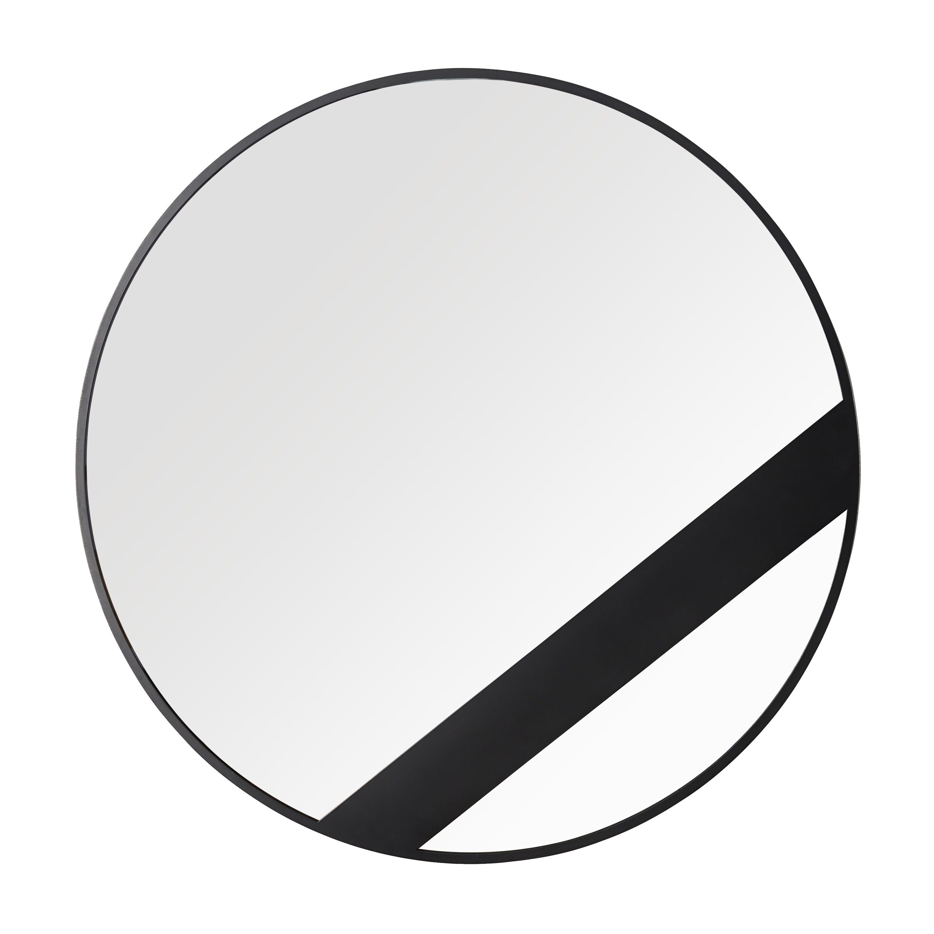 Varaluz 4DMI0115 Cadet 30-Inches W x 30.0-Inches H Round Black Framed Wall Mirror