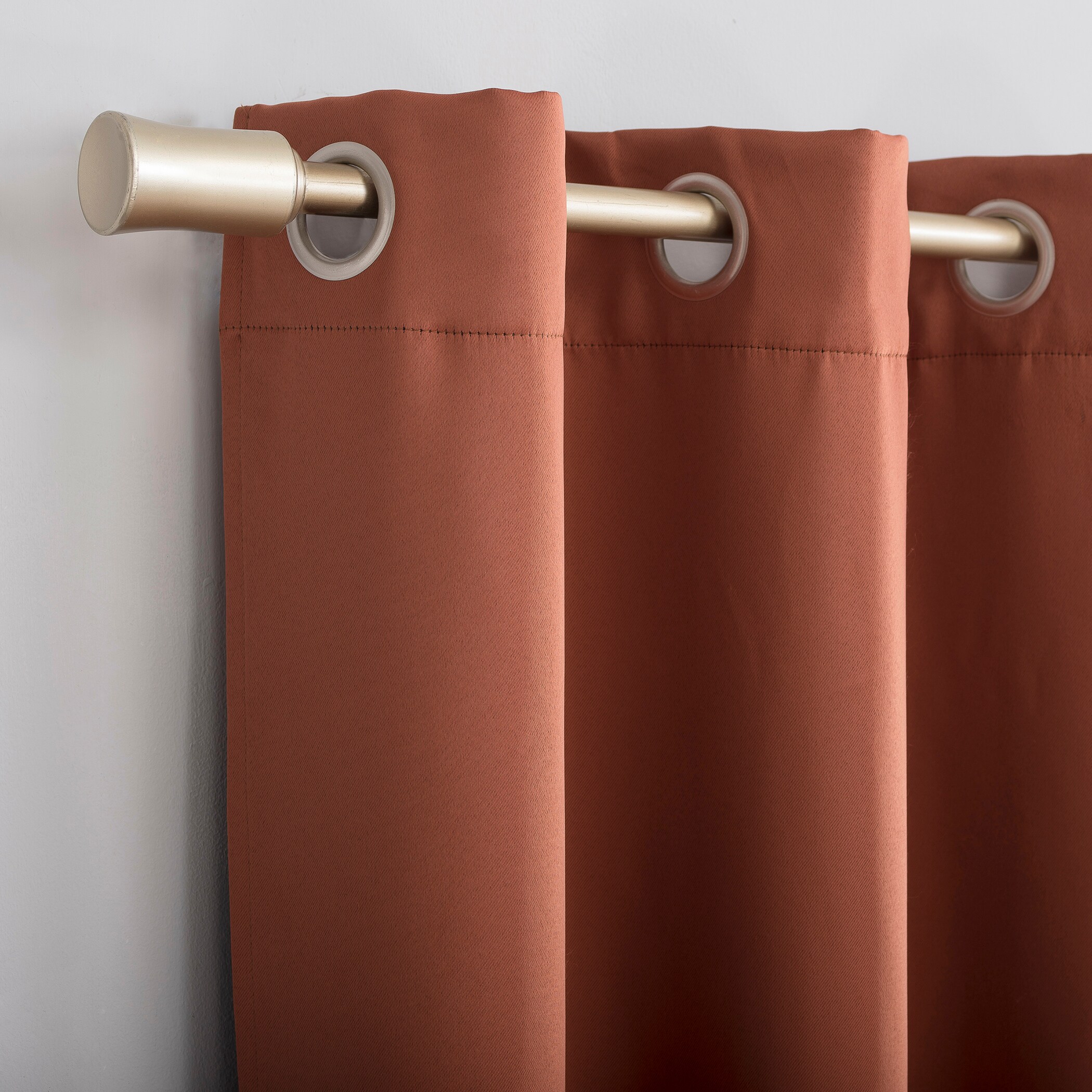 Terracotta Blackout Grommet Curtain Panel, 40" x 84" Polyester