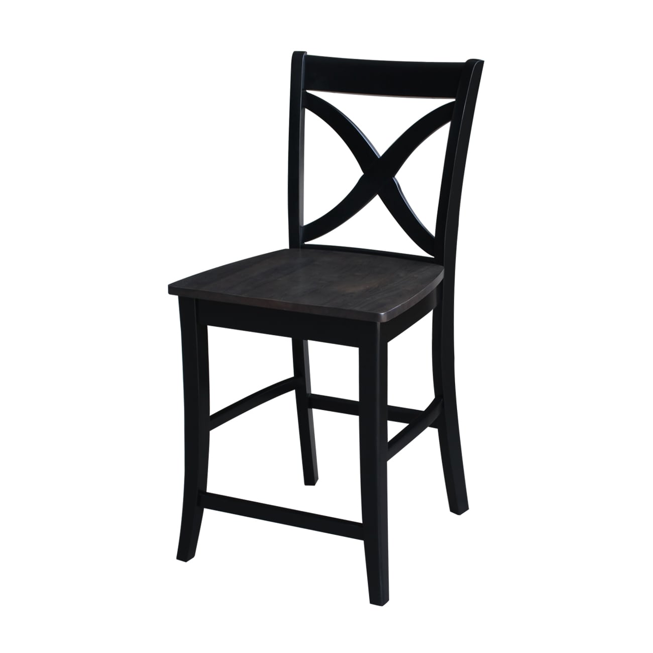 International Concepts S75-142 Vineyard Coal 24-Inches H Counter height Square seat Wood Bar Stool and Back