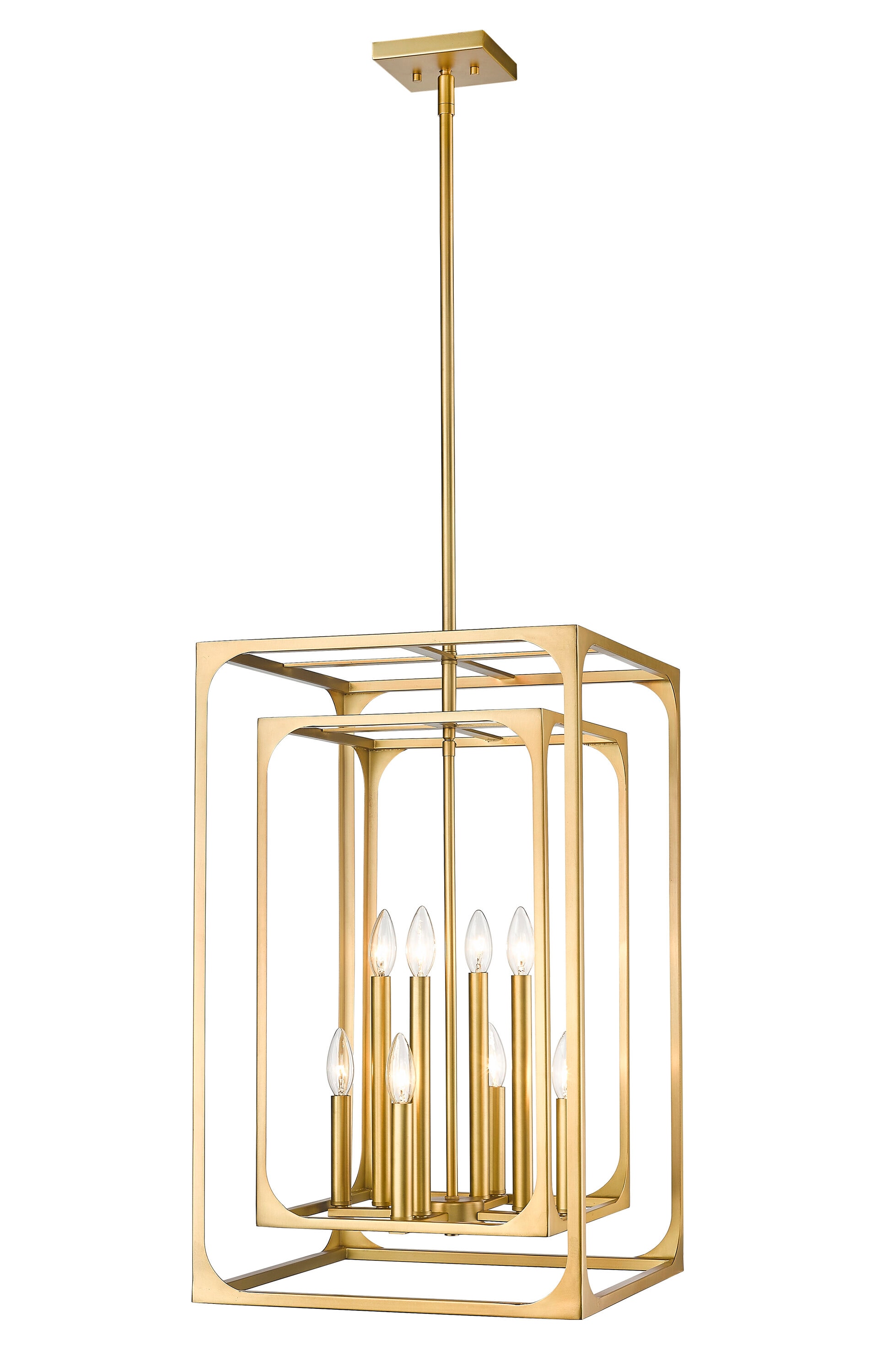 Easton 8-Light Brass Candle Chandelier
