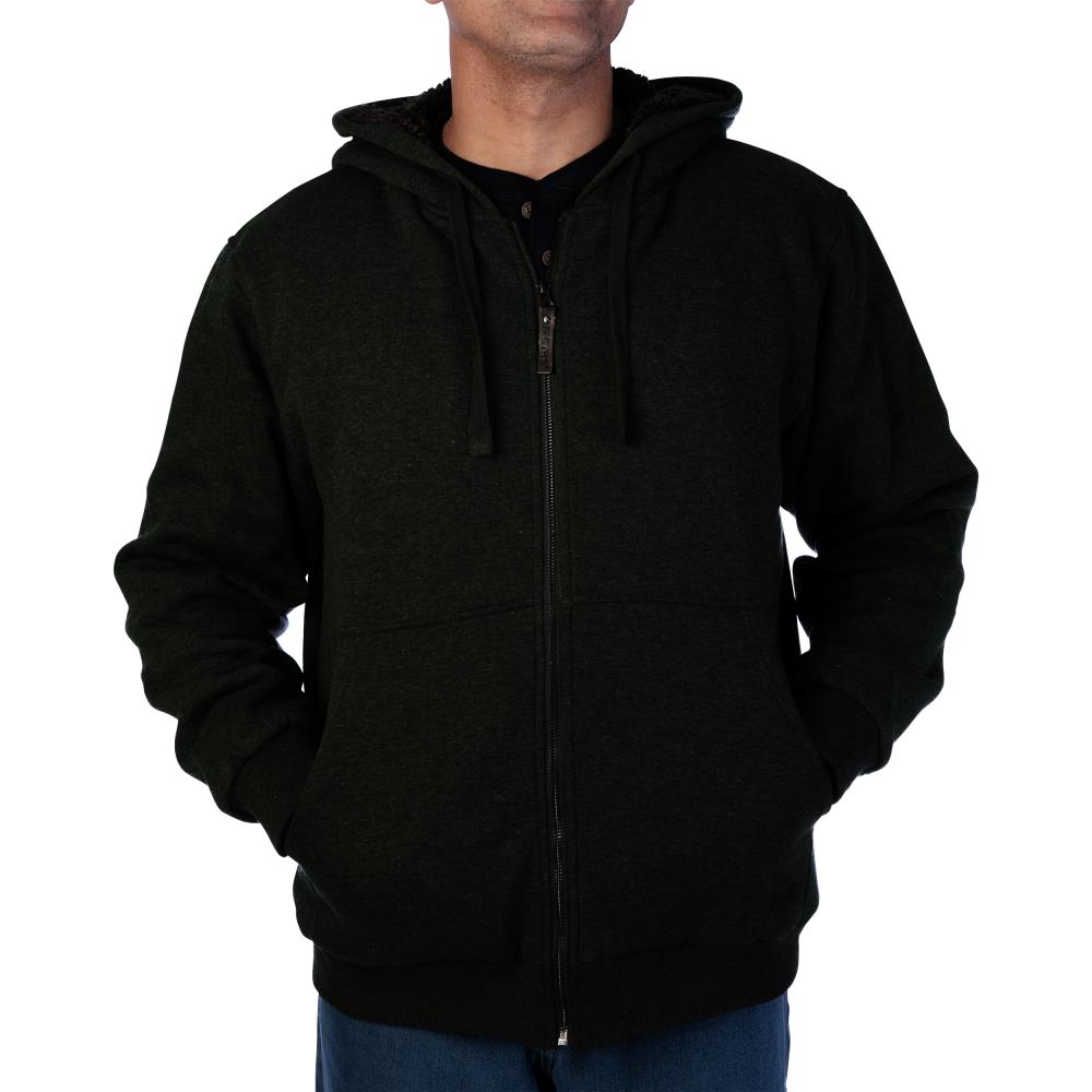 Smith's Workwear Men's Black Textured Cotton Hooded Work Jacket (Large) in  the Work Jackets & Coats department at