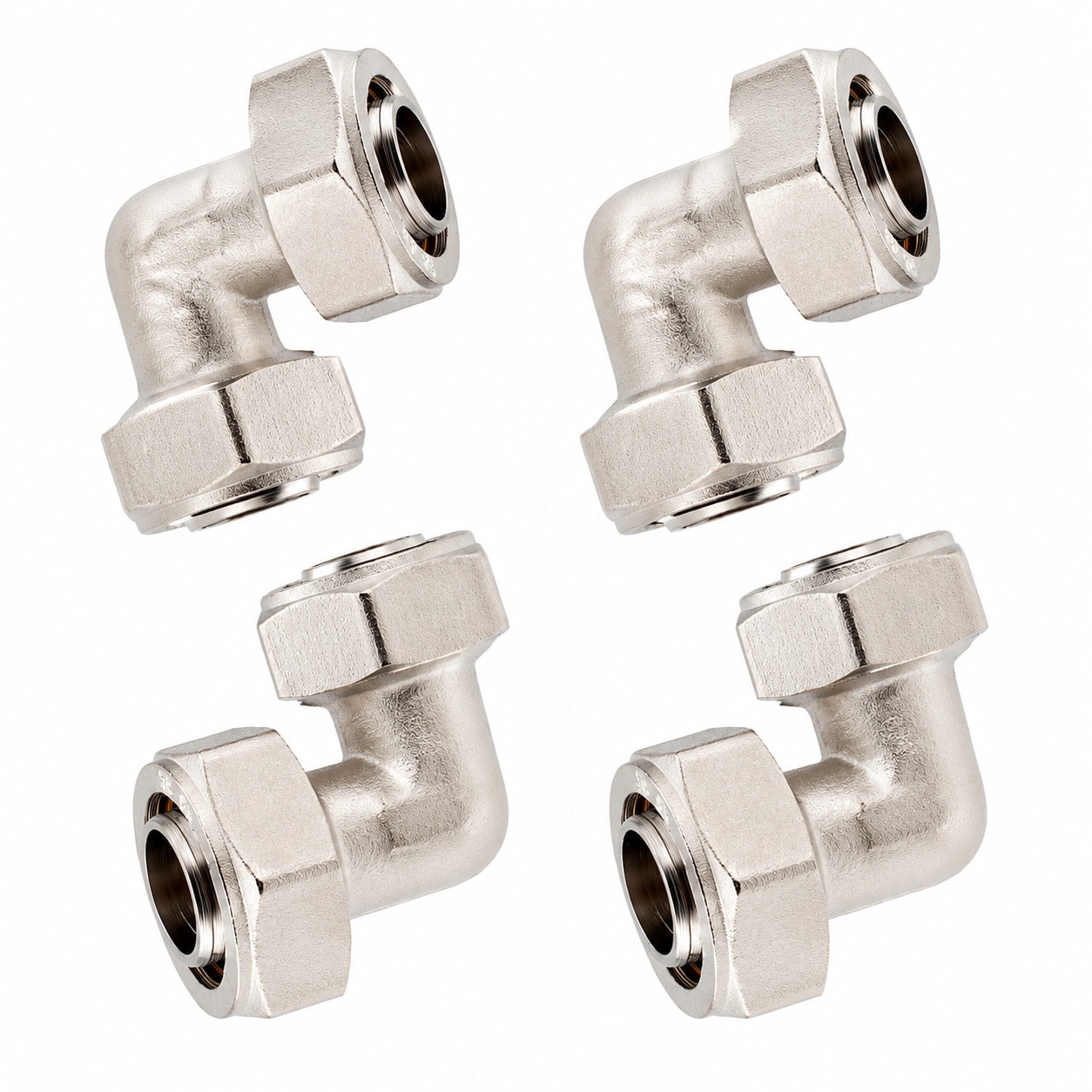 Avid Power 3 4 Inch Air Piping Fitting 200PSI Nickel Plated Brass Elbow