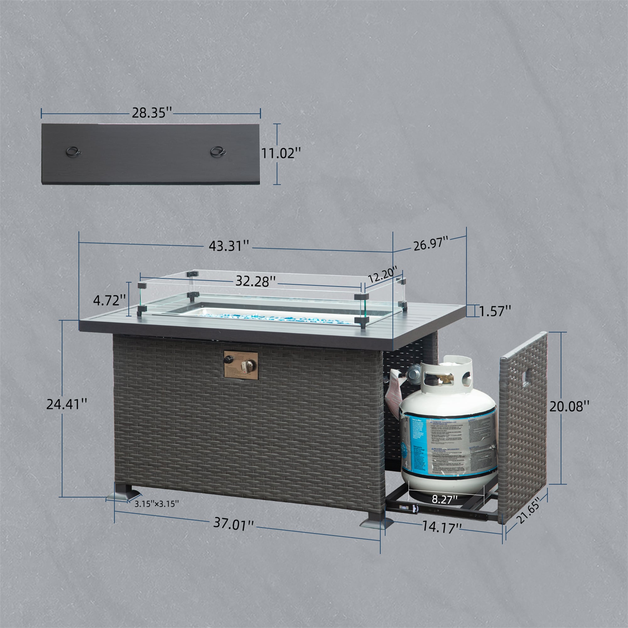 Clihome CL-DOLS035 Outdoor-Gas-Firepits - View #4