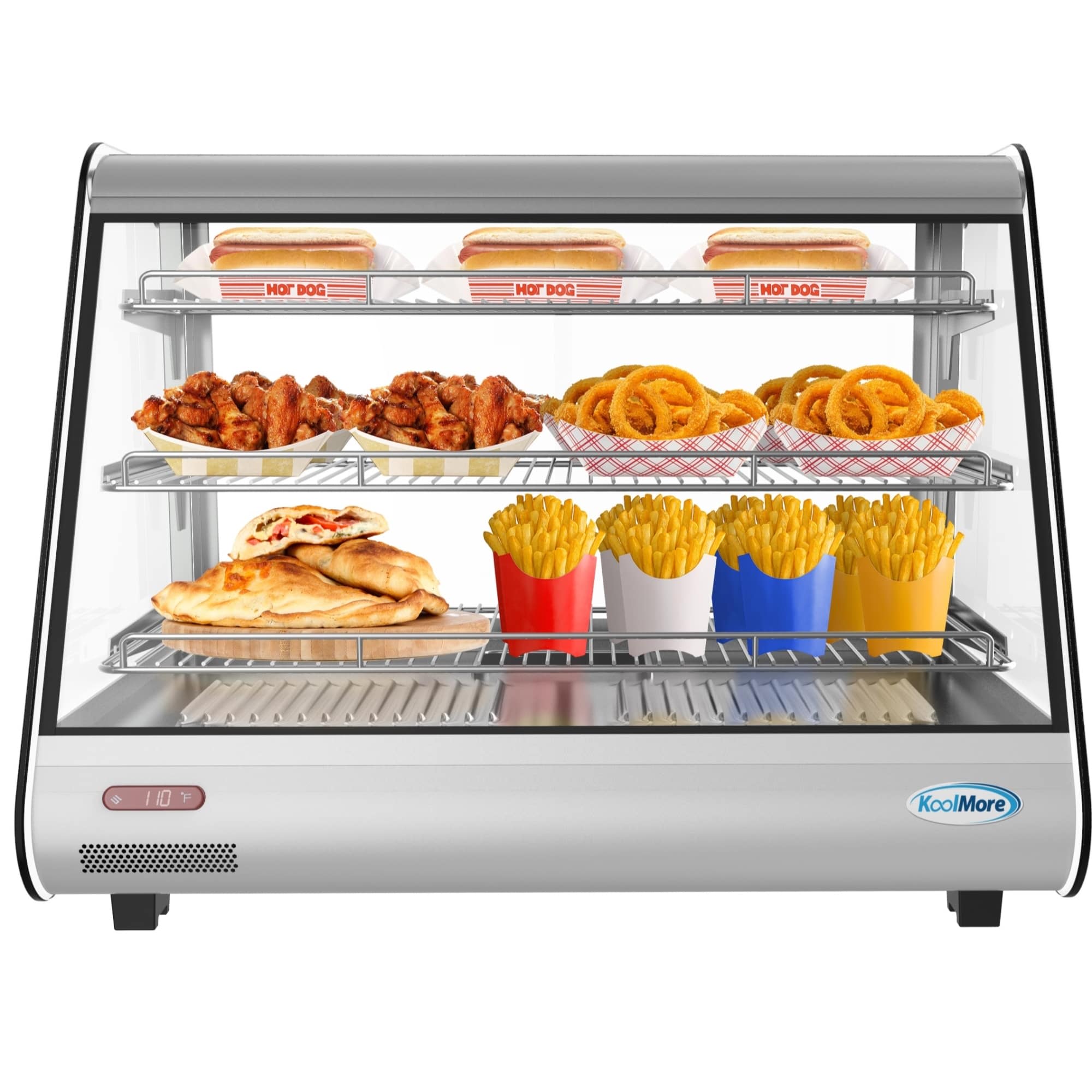 KoolMore HDC-5C 34 in. Glass Countertop Display Warmer 5.6 cu. ft.