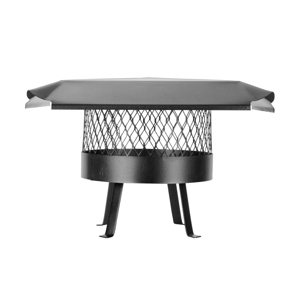 Shelter 12-in W x 12-in L Black Galvanized Steel Square Chimney Cap in ...