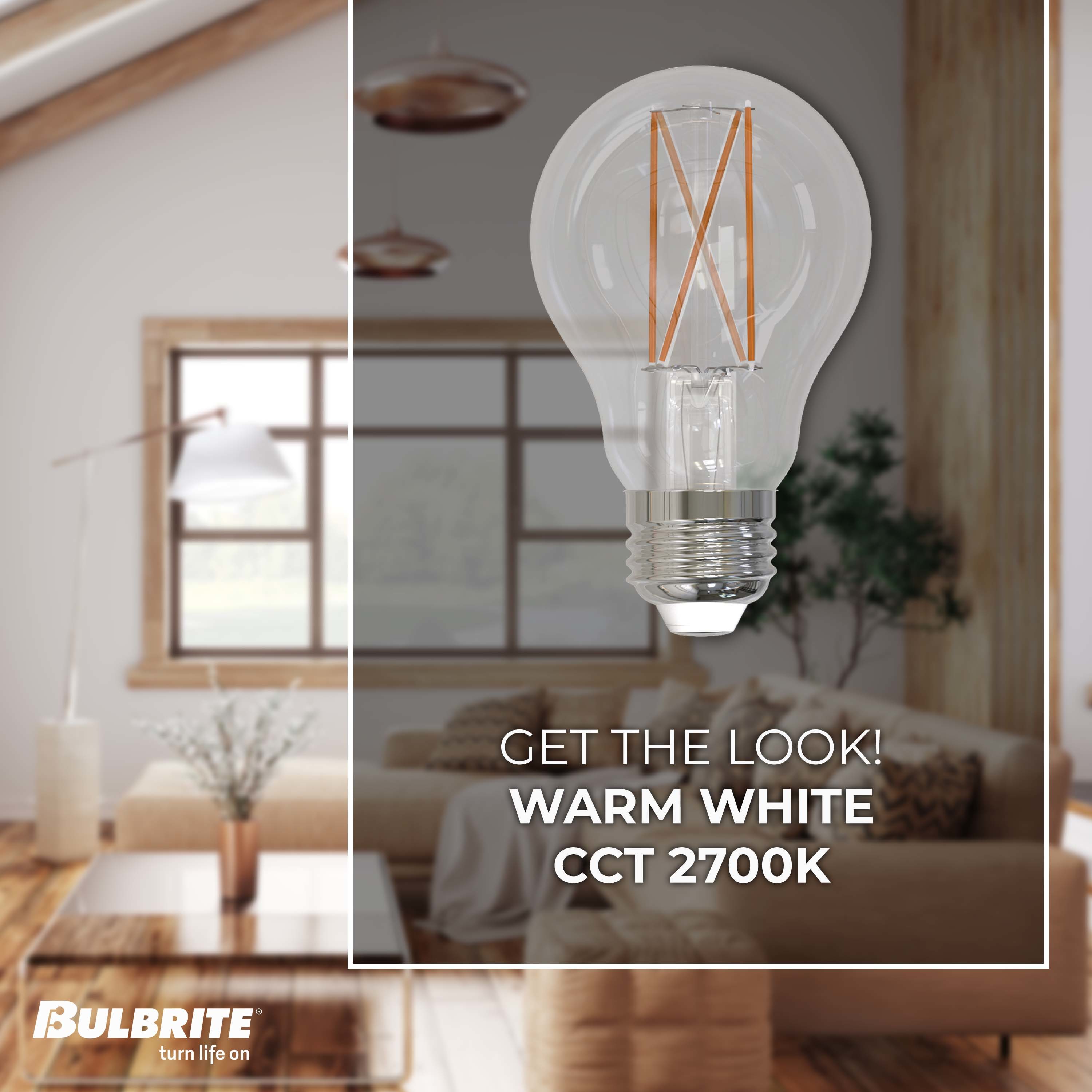 Clear 8.5 Watt Dimmable LED Filament Light Bulbs, Pack of 2