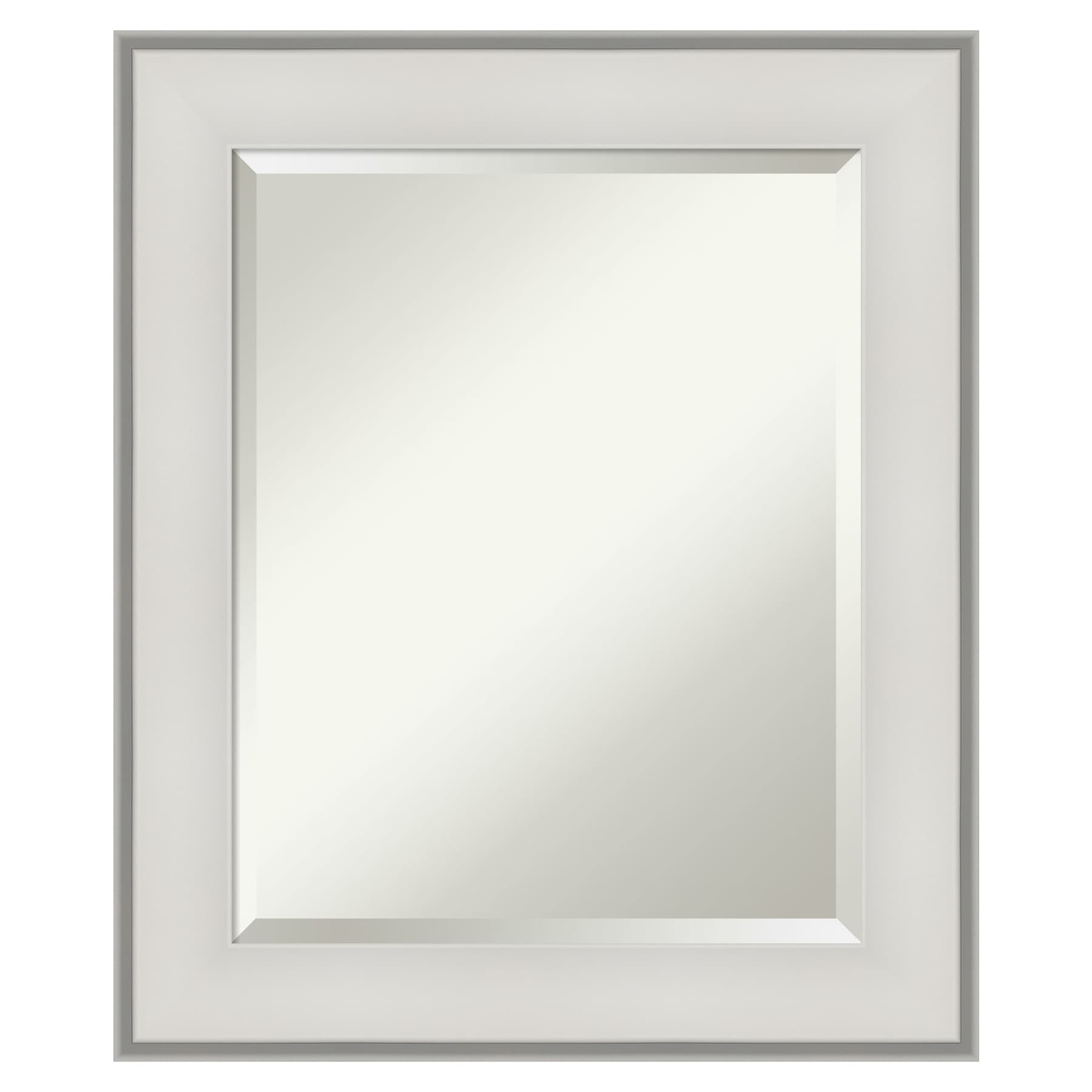 Amanti Art A17005480212 Imperial White 21-Inches W x 25-Inches H Rectangle Imperial White Framed Wall Mirror
