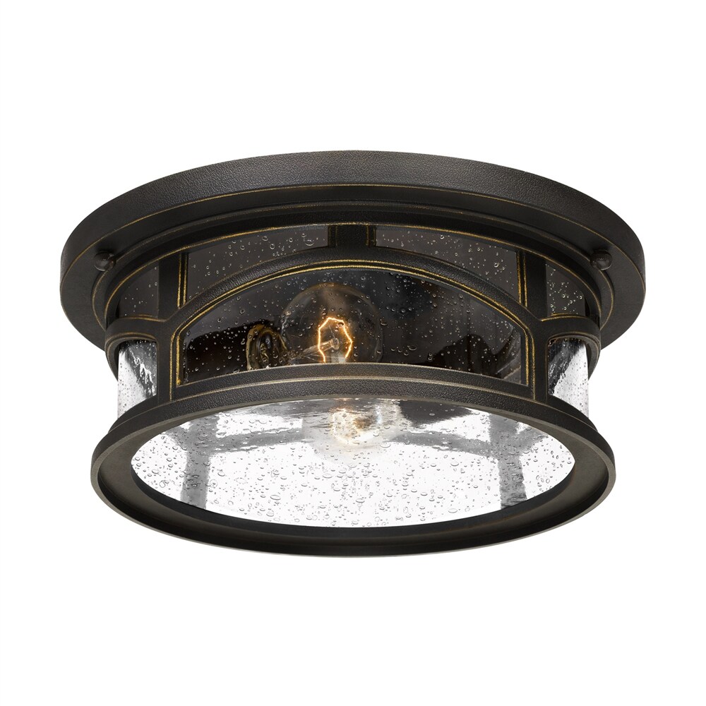 Quoizel Marblehead 1-Light 13-in Bronze Indoor/Outdoor Flush Mount ...