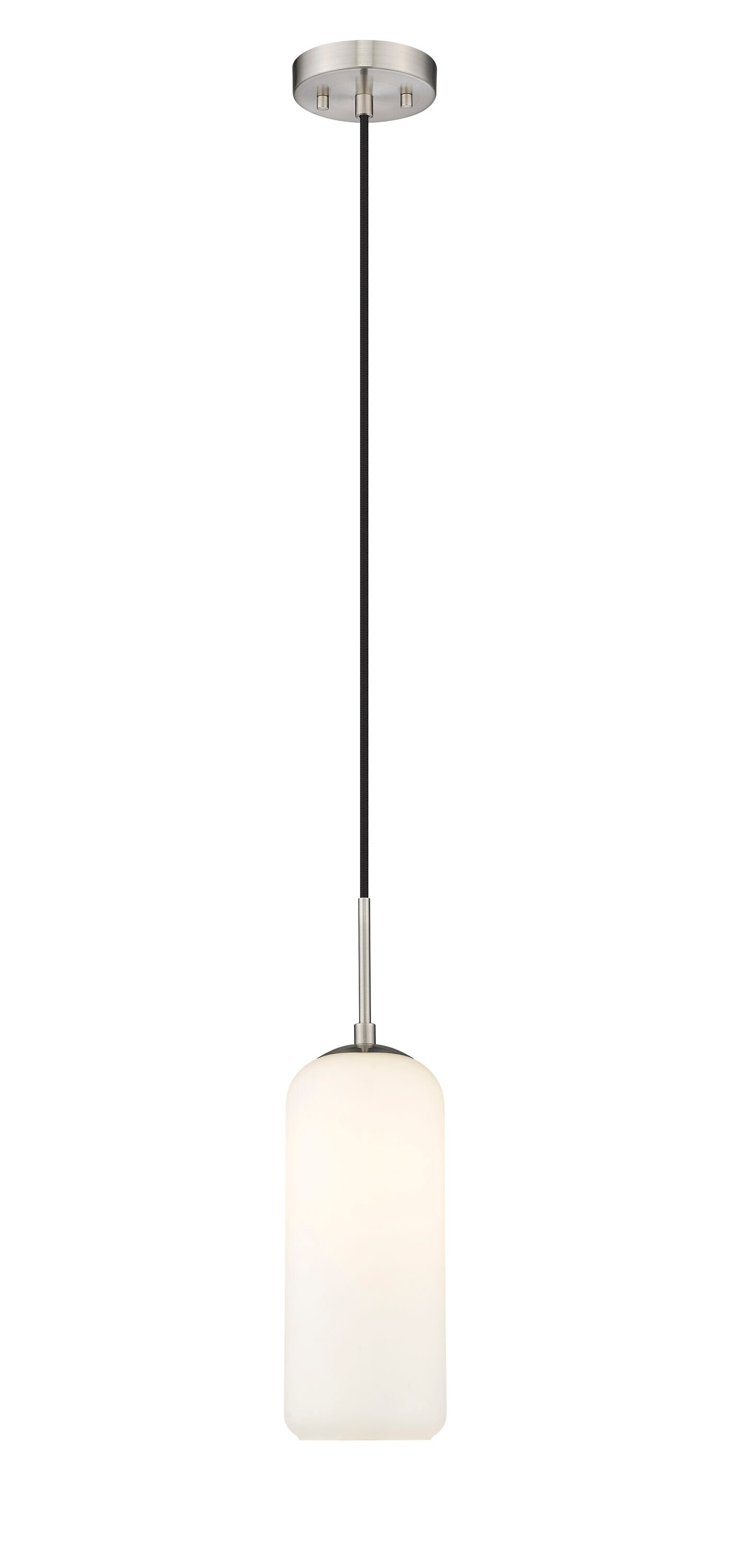 Monty 17" Brushed Nickel and Glass LED Pendant Light