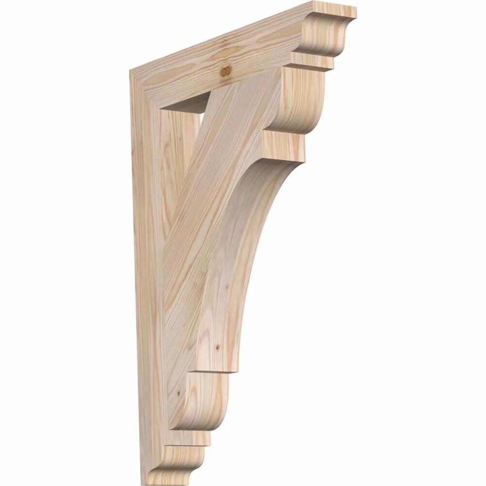 Ekena Millwork BKT04X22X30OLY01SDF Olympic traditional smooth 3-1/2-in x 22-in x 30-in Douglas fir Brown Wood Standard bracket