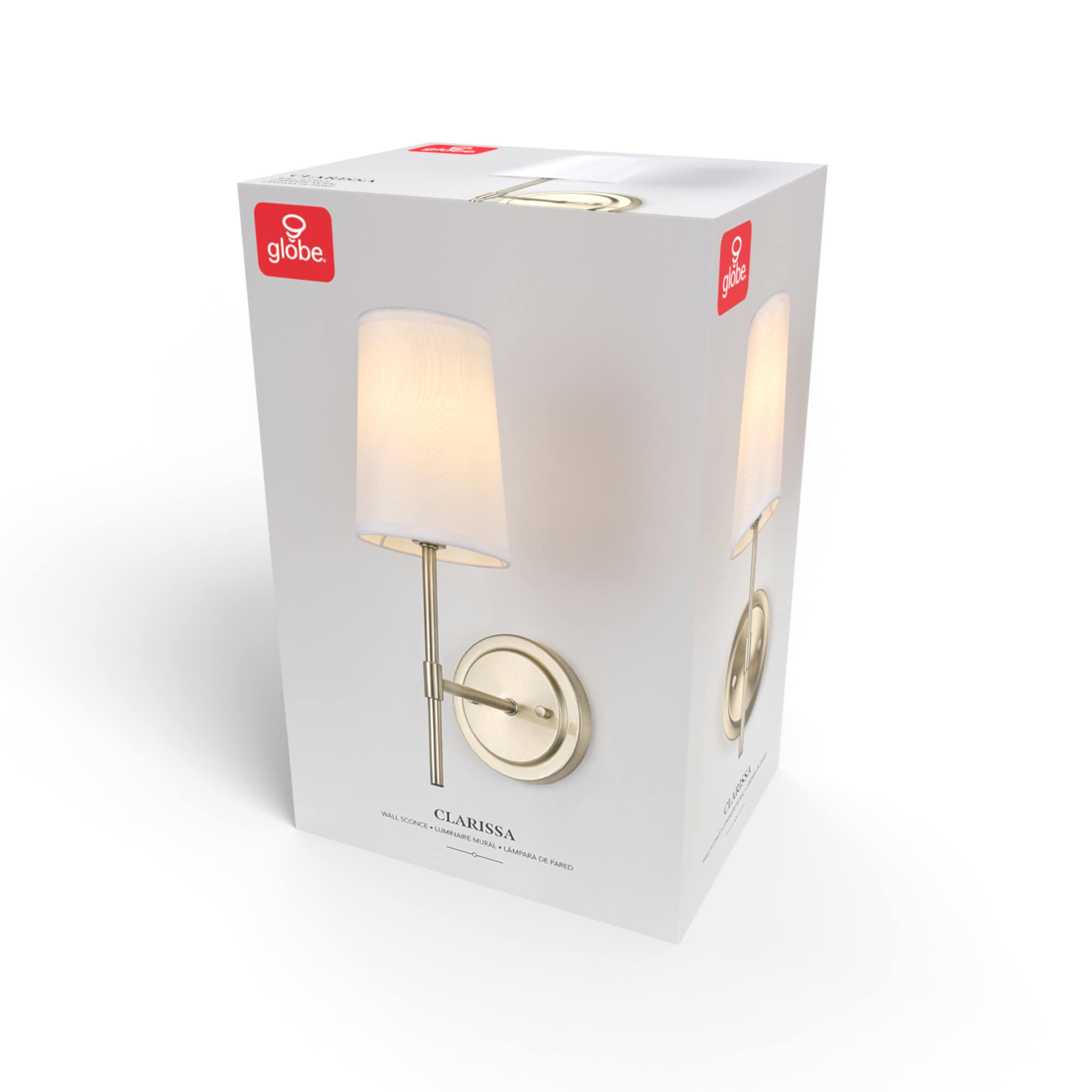 Clarissa Matte Brass Vintage Lantern Wall Sconce with White Shade