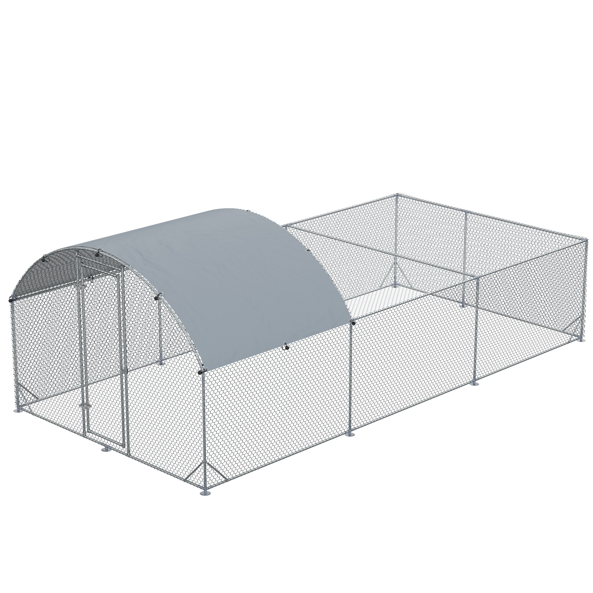 Kahomvis JHX-QPW1-775 Silver Metal Chicken coop