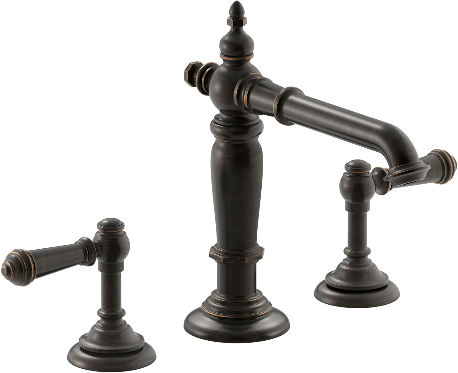 Kohler Artifacts Oil Rubbed Bronze Widespread 2 Handle Watersense Bathroom Sink Faucet With 9064