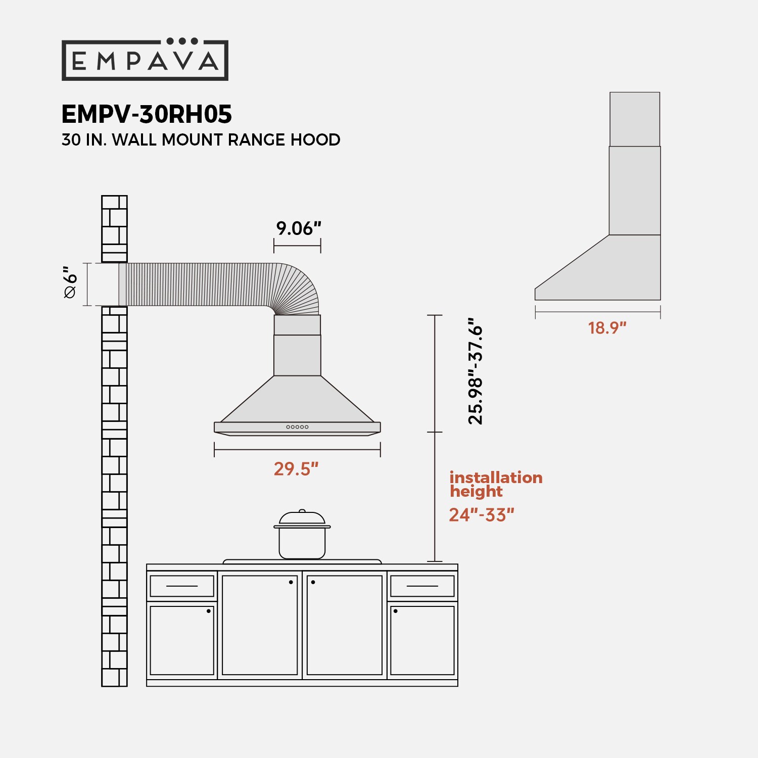Empava EPV-30RH05 Wall-Mounted-Range-Hoods - View #4