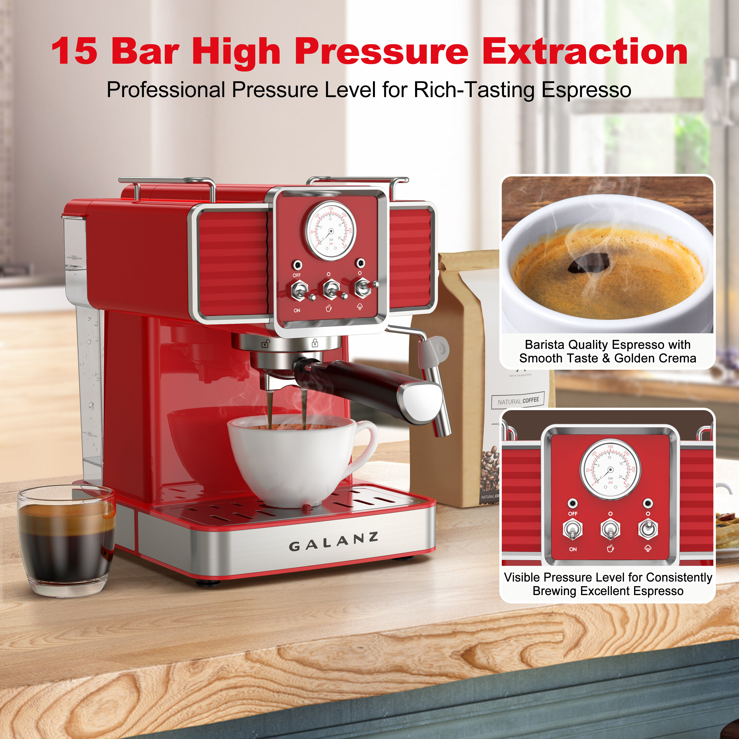 Galanz 2-Cup Red Residential Combination Coffee Maker in the Coffee Makers  department at