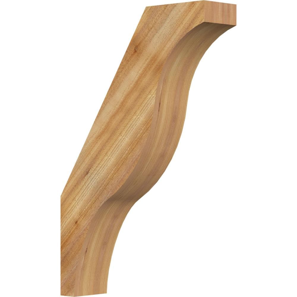 Ekena Millwork BRC06X24X36FST00RWR 6-in x 24-in x 36-in Western Red Cedar Unfinished Wood Funston Rough Sawn Knee Brace