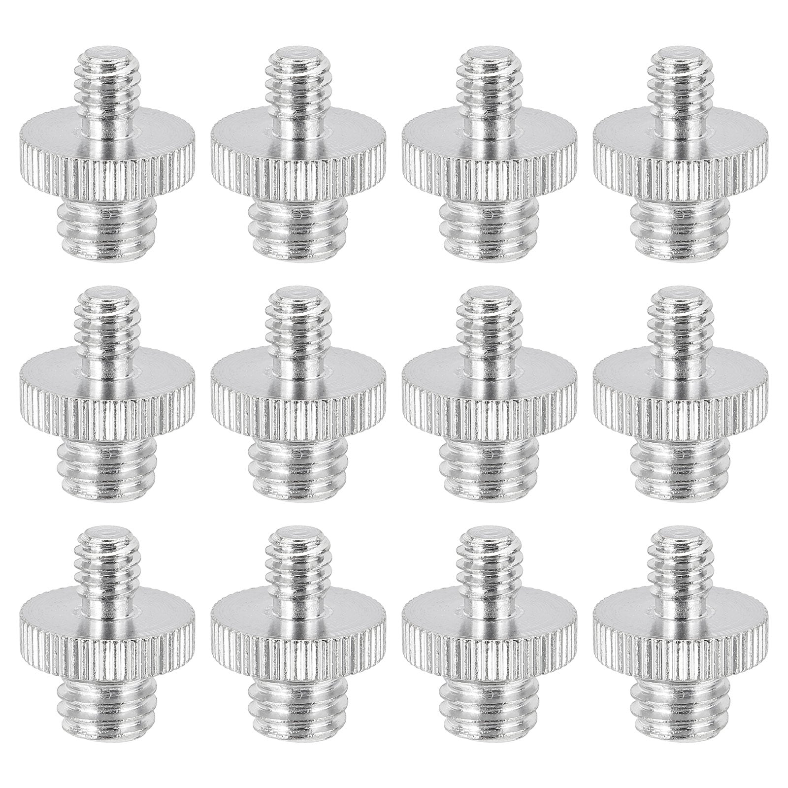 PATIKIL 3/8inch Male to 1/4inch Male Thread Camera Tripod Screw Adapter 12pcs Camera Converter Screw Adapter Connector for Microphone Tripod Monopod Ball Head Light Stand Mount Silver