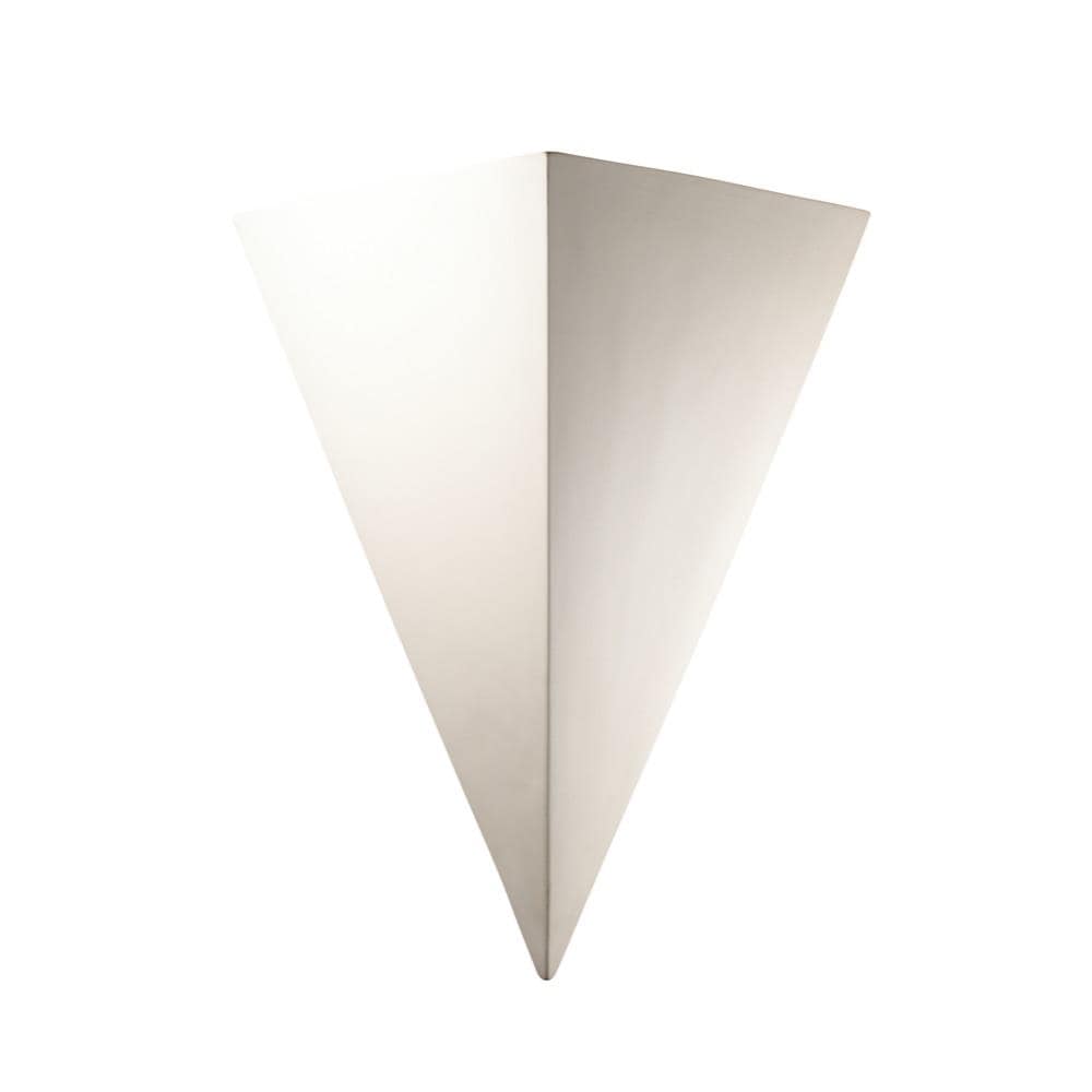 Justice Design Group CER-1140W-BIS Ambiance 2 -Light 25-in H White Hardwired Outdoor Wall Light