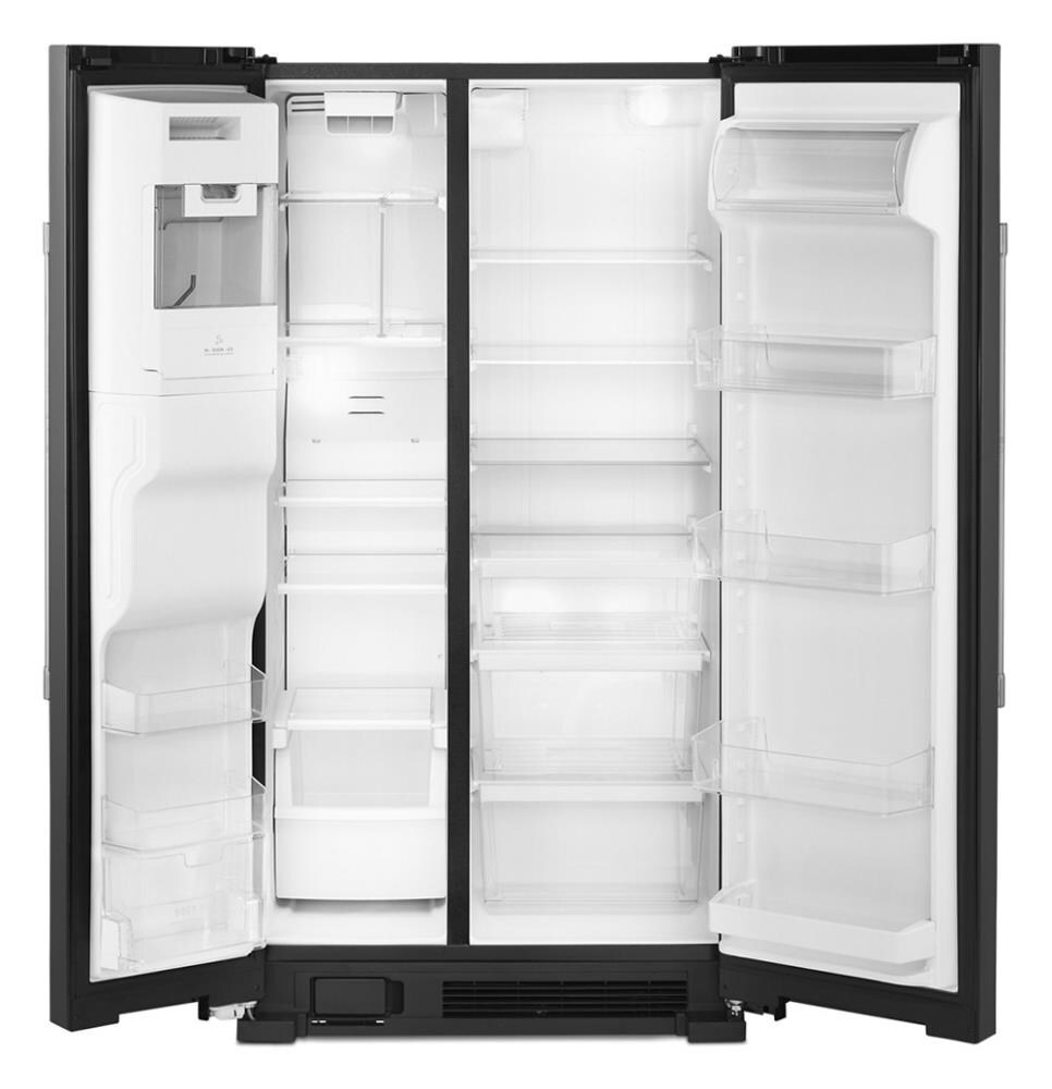 Maytag 24.5-cu ft Side-by-Side Refrigerator with Ice Maker (Cast Iron ...