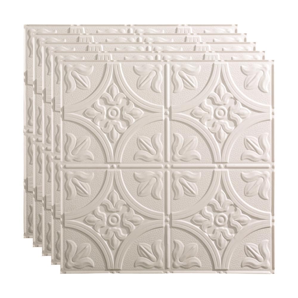 Fasade PL5200 2-ft x 2-ft Traditional 2 Gloss White PVC Drop Ceiling Tile ( 5 -Pack, 20-Sq. Feet / Case )