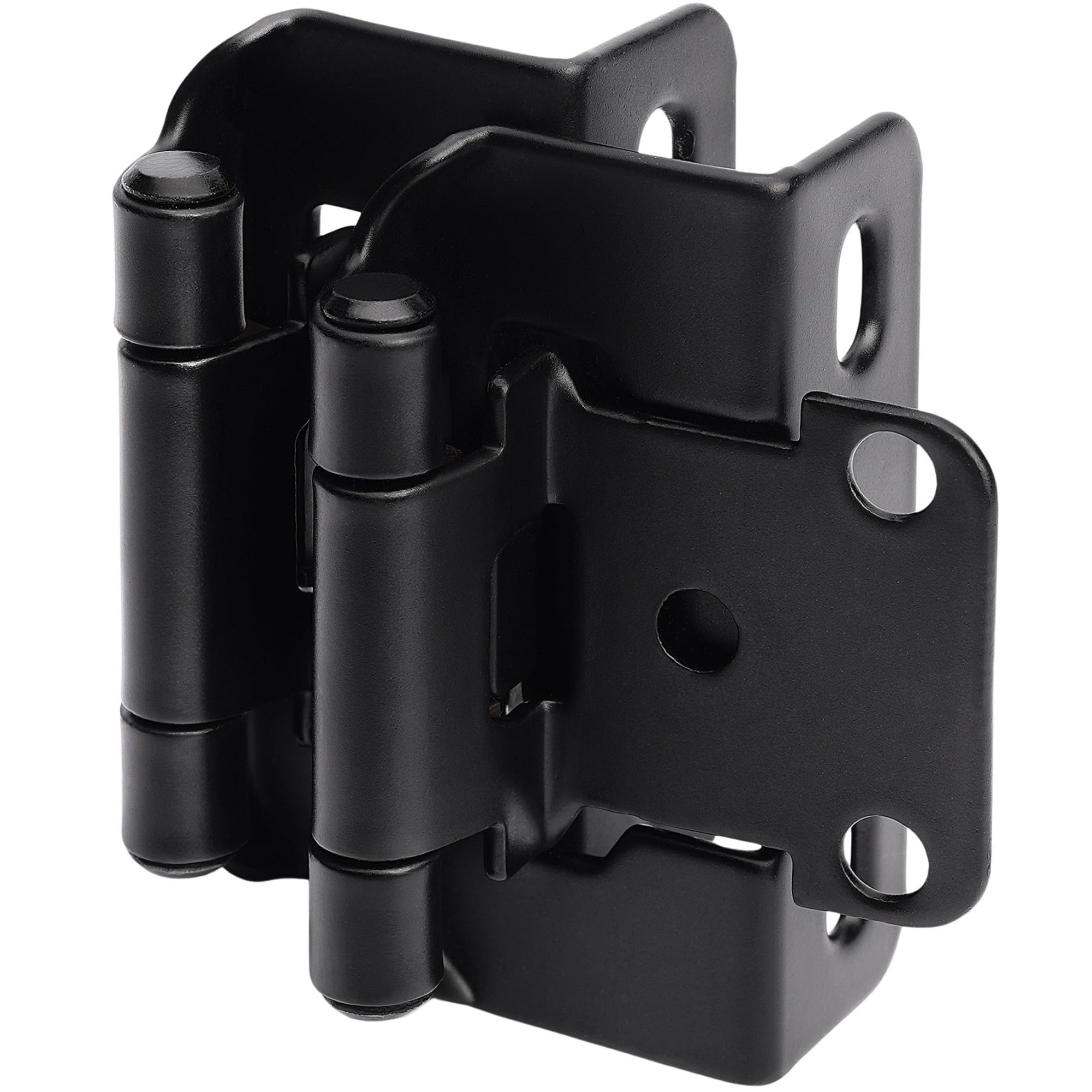 Wudkey 1/2in Overlay Black Cabinet Hinges 25 Pairs