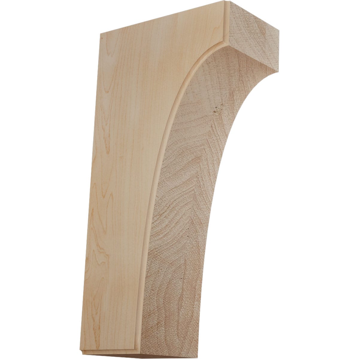 Ekena Millwork BKTW04X06X12CVMA Clarksville 3-1/2-in x 6-in x 12-in Maple Brown Wood Standard bracket