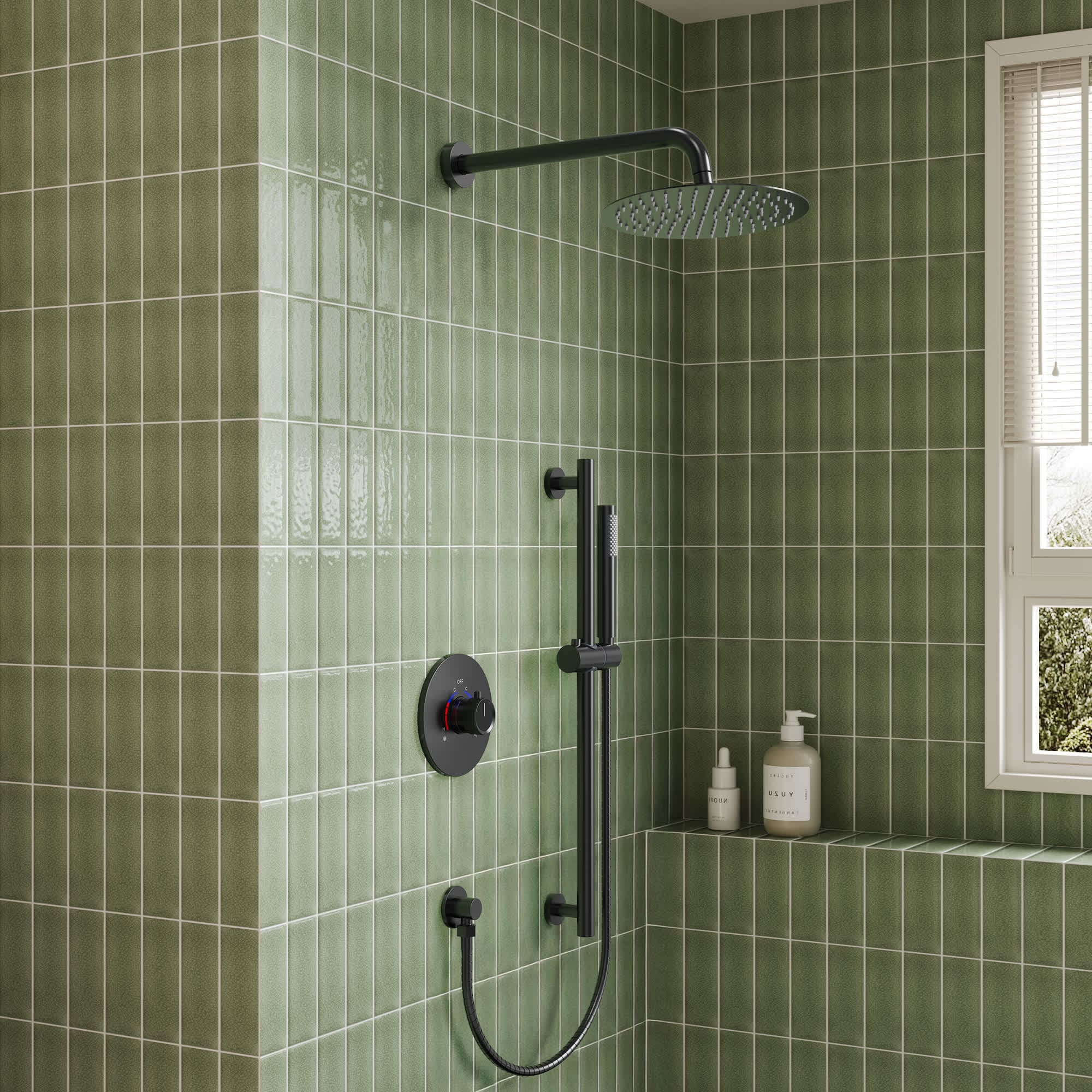 EVERSTEIN SFS-1013-BK10 Showerhead-Bar-Panels - View #14