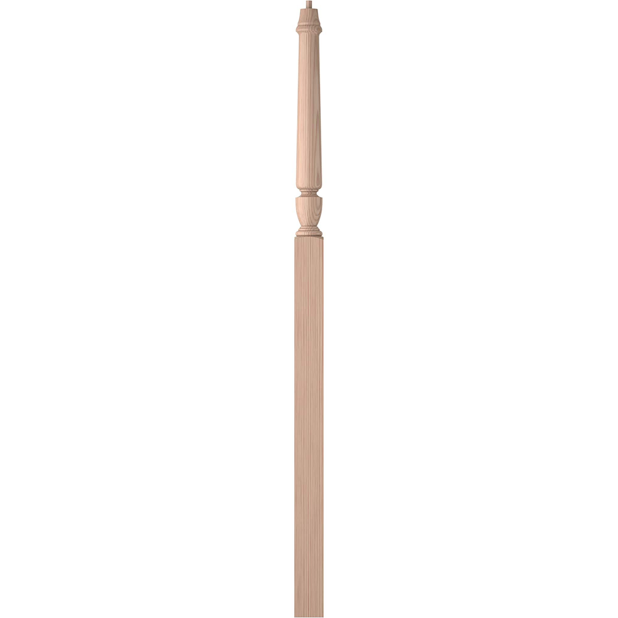 L.J. Smith Stair Systems LJP-3018-B Regent 3.5-in x 73-in Unfinished Beechwood Intermediate Stair Newel Post