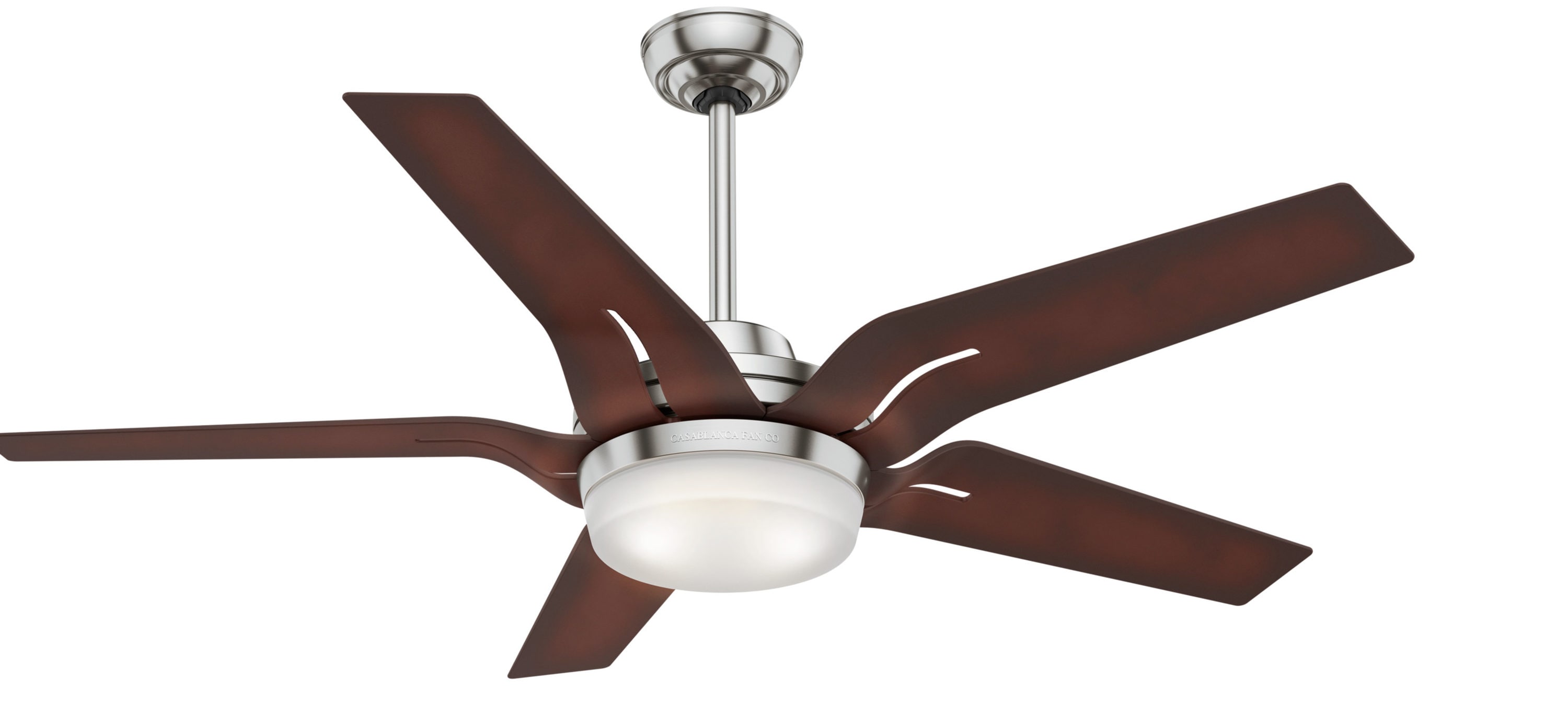 Casablanca Correne LED 56-in Brushed Nickel Indoor Ceiling Fan with Remote (5-Blade)