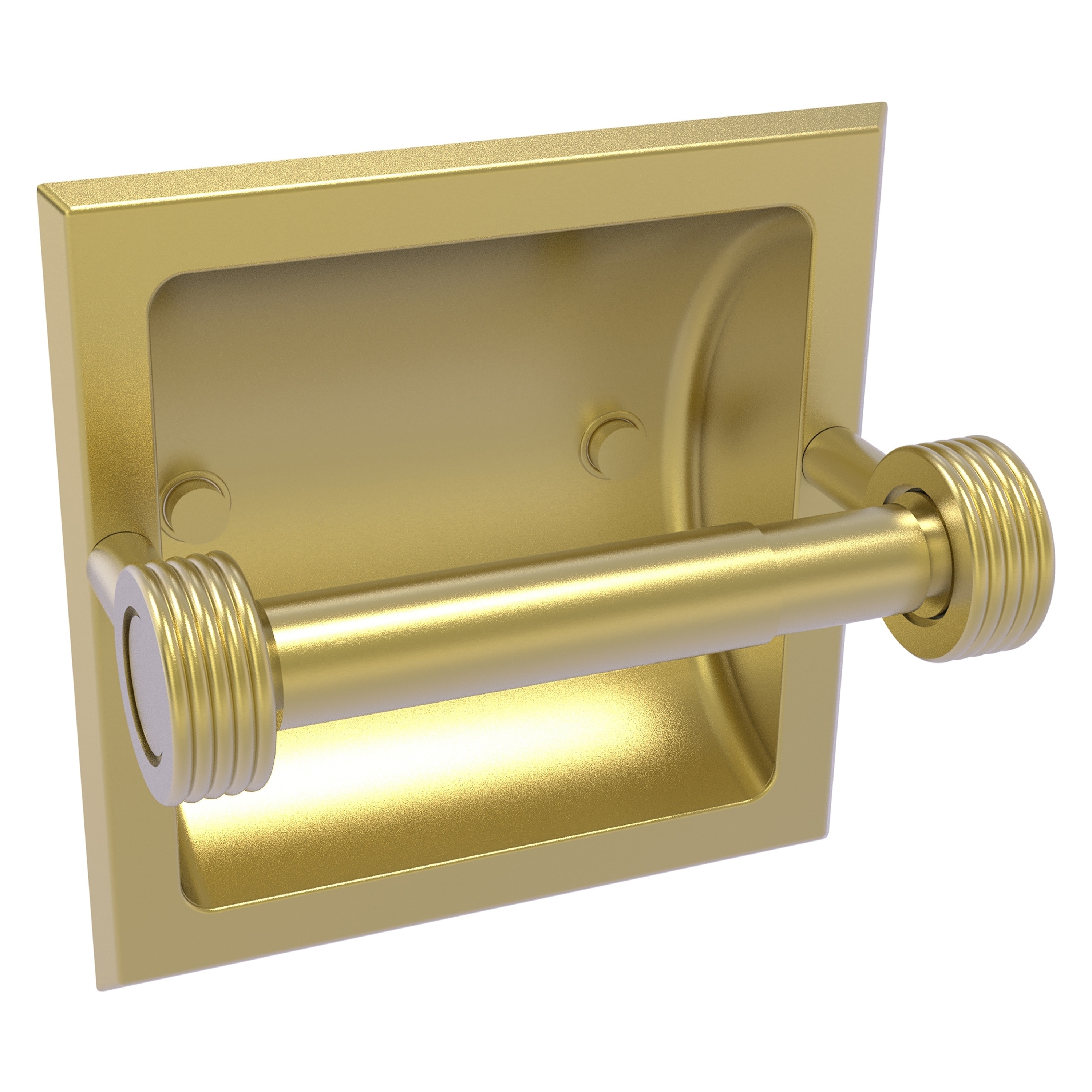 Allied Brass Continental Satin Brass Recessed Double Post Toilet Paper   11069771 