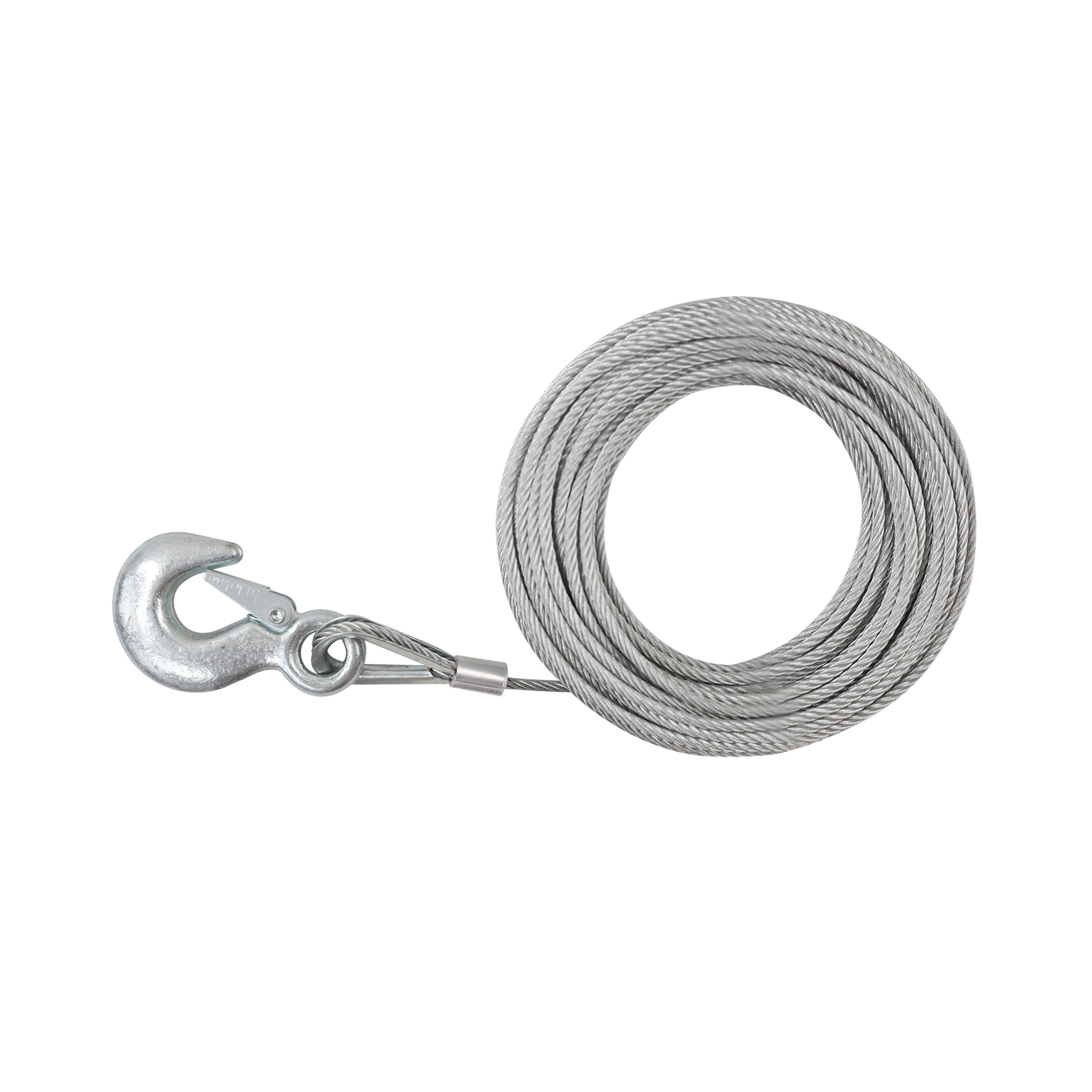 Carry-On Trailer Motorcycle Winch Rope 50-ft, 2,500 lb Safe Working Load,  Galvanized Steel Cable with Forged Hook in the Winches & Accessories  department at
