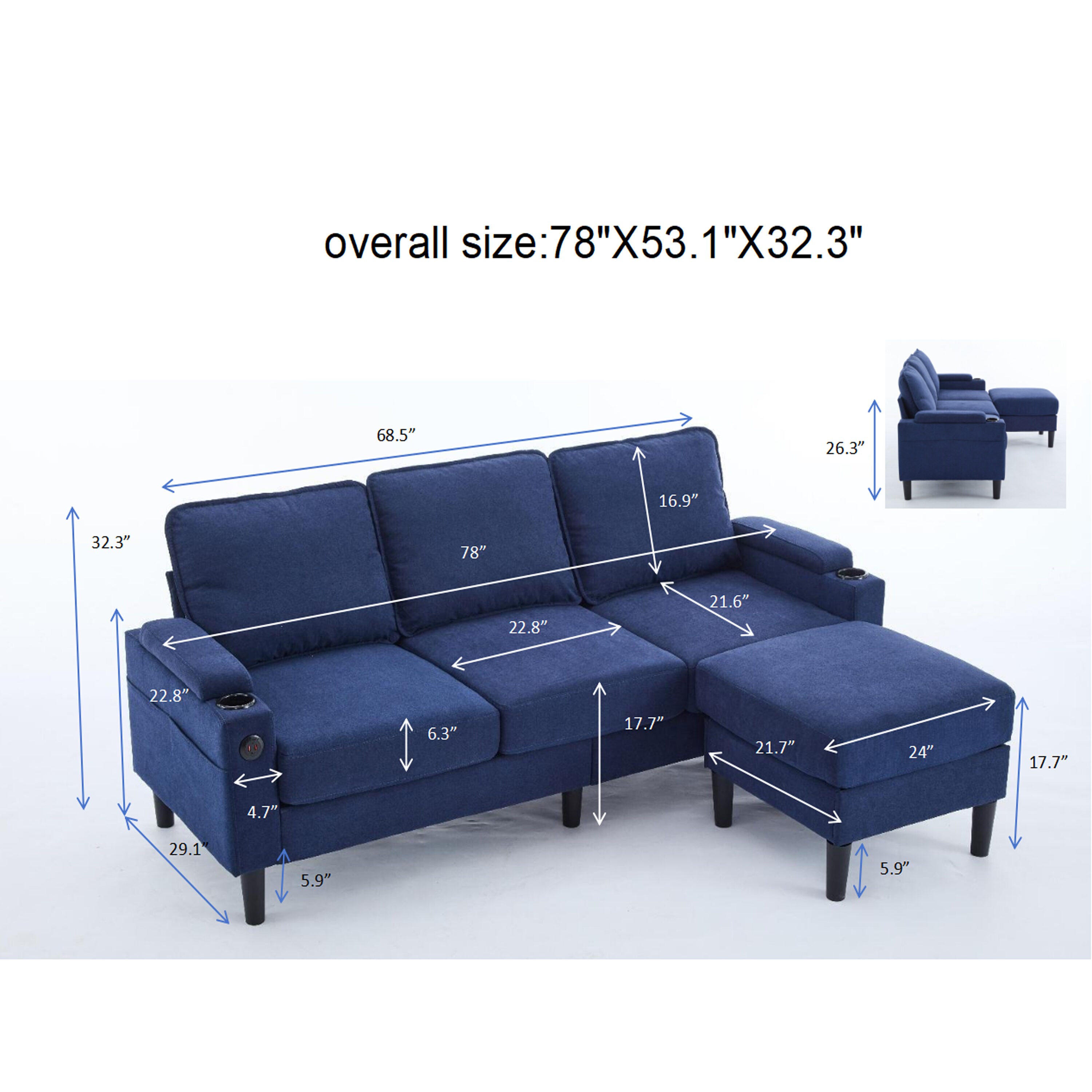 EXTRAUP YHLW2603P169685 Sofas-Loveseats - View #3