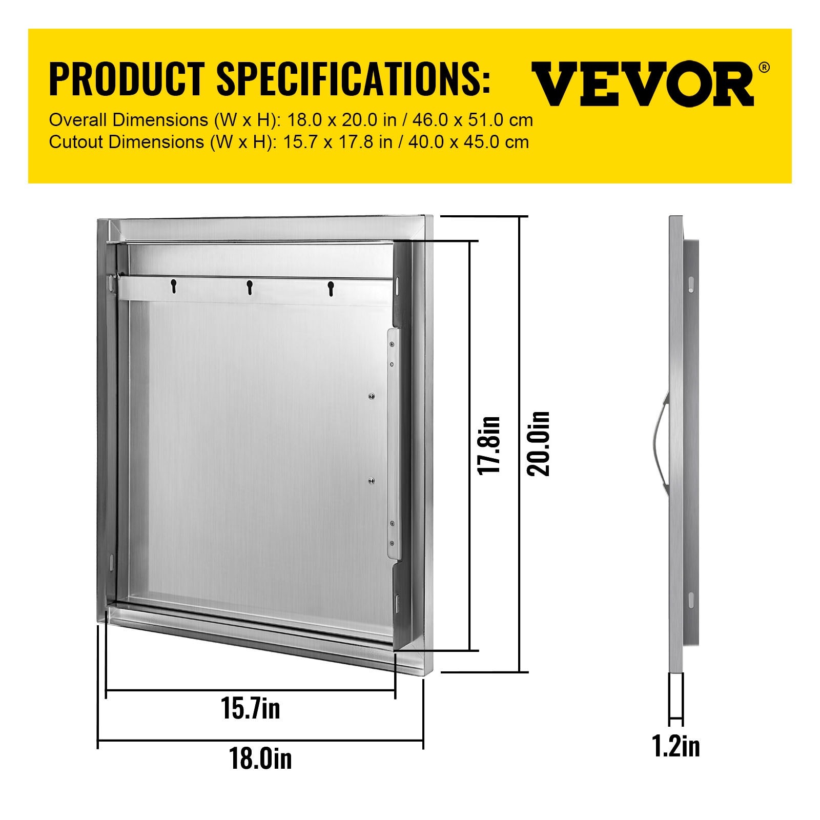 VEVOR 3X20X18CGM0000001V0 Builtin-Grill-Cabinet-Parts - View #8