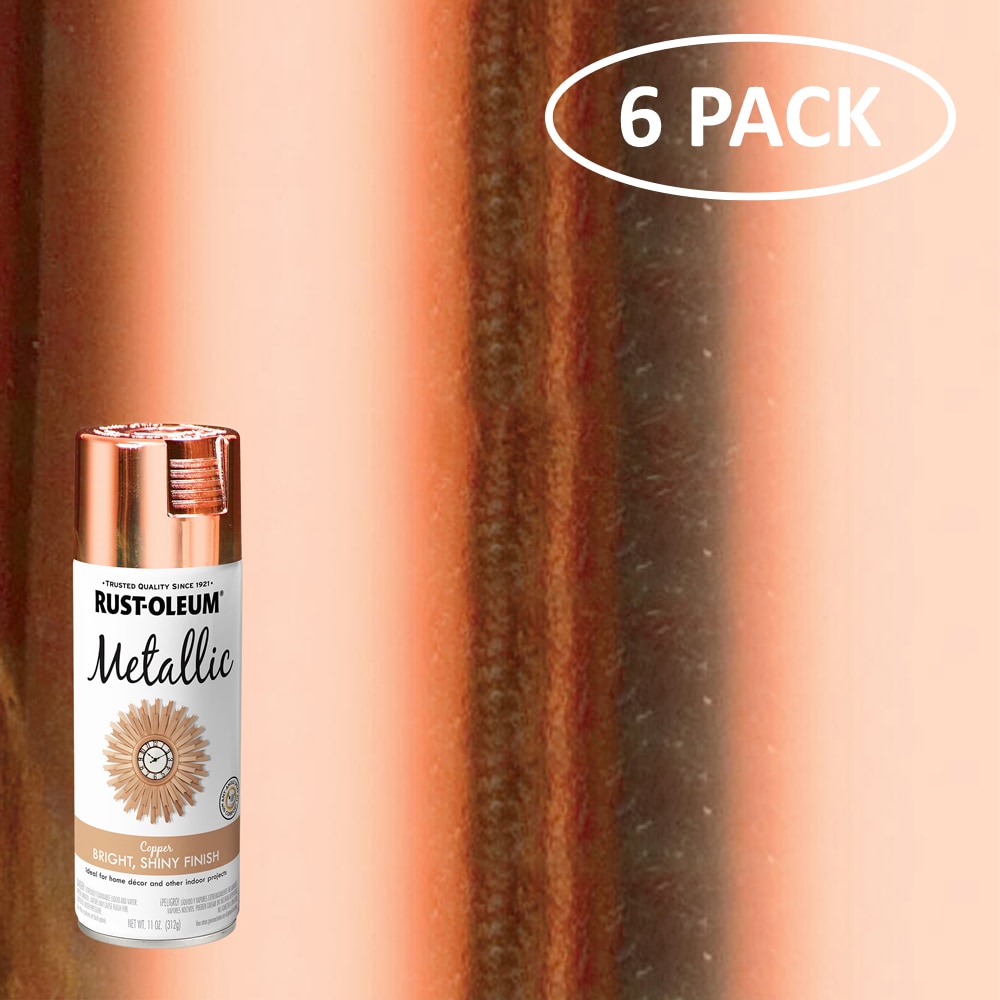 Rust-Oleum 1937830SOS Specialty Metallic 6 -Pack Satin Copper Spray paint ( NET WT. 11-oz )