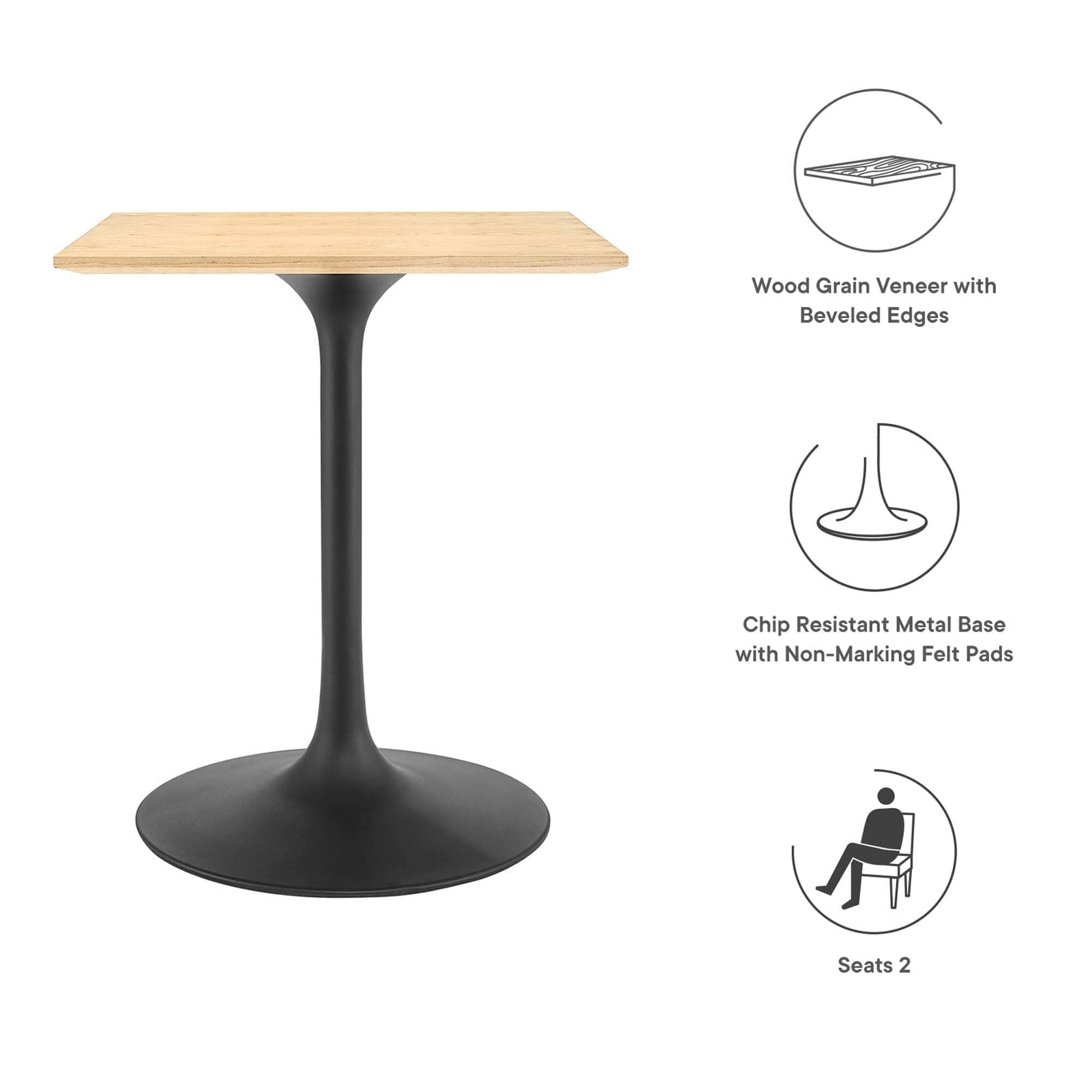 Modway EEI-4864-BLK-NAT Dining-Tables - View #2