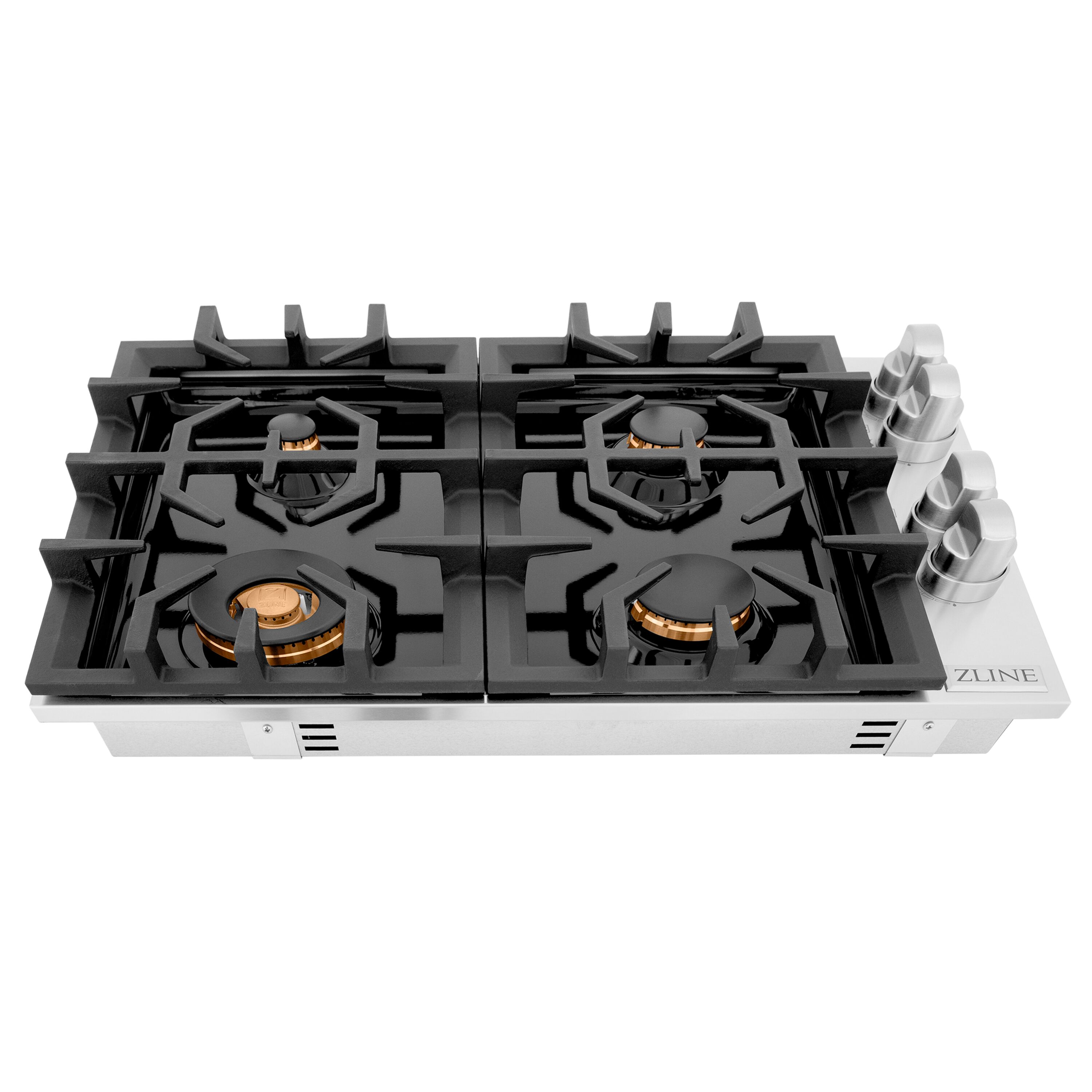 ZLINE 30" Stainless Steel Gas Cooktop with 4 Brass Burners