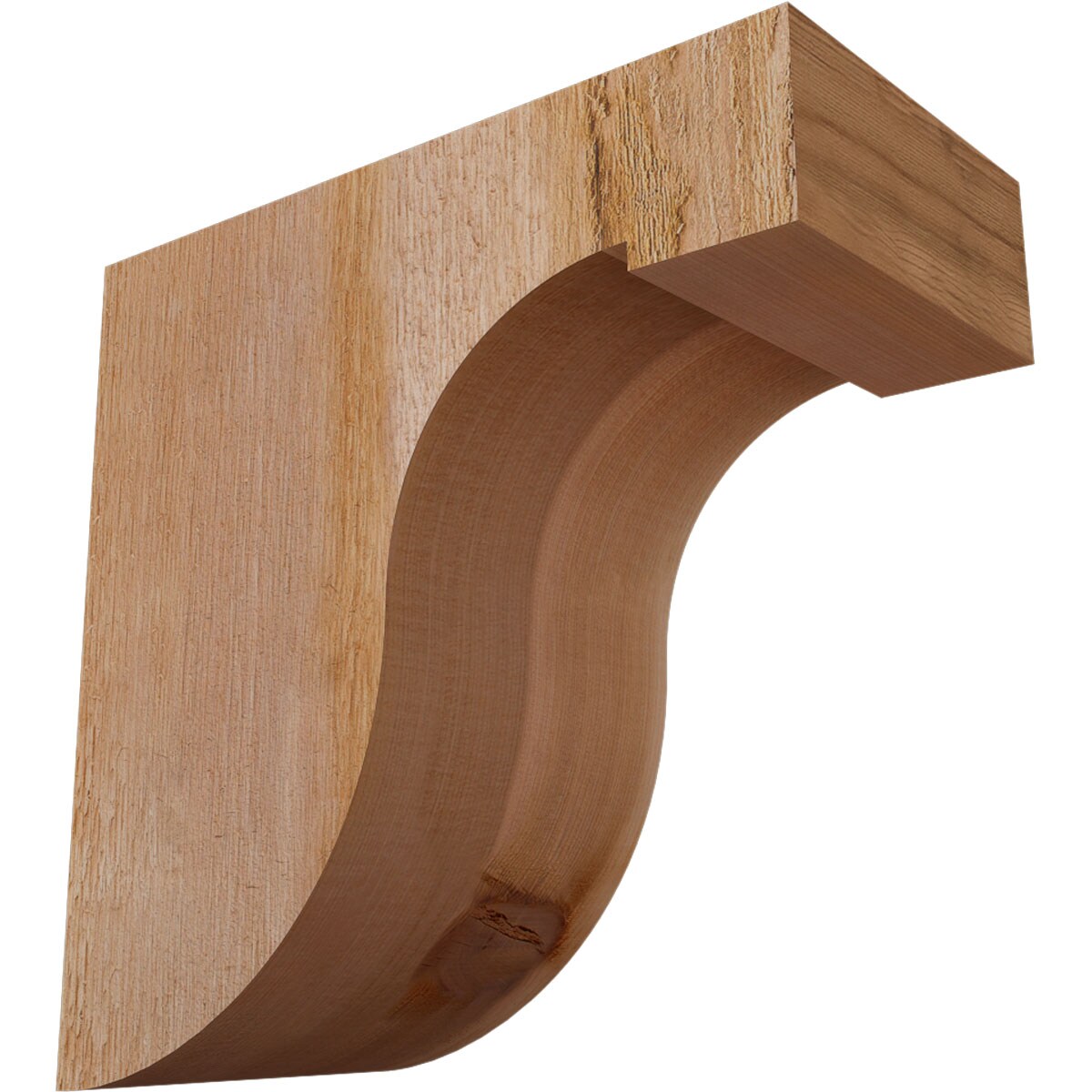 Ekena Millwork COR06X12X12DEL00RWR 6-in x 12-in x 12-in Del monte Unfinished Western red cedar Wood Paintable/Stainable Corbel